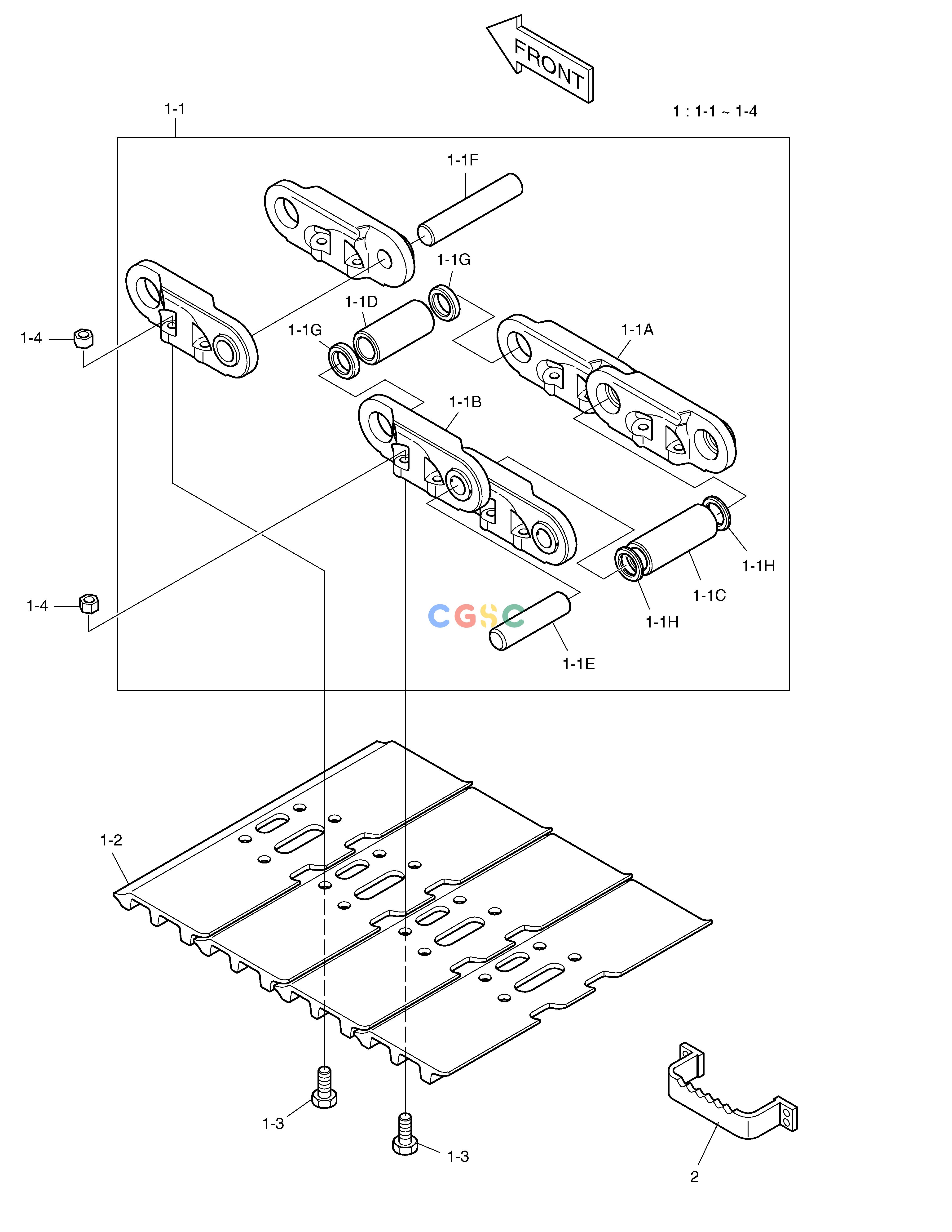 斗山零件查询TRACK SHOE-900G SOLAR 500LC-V Doosan parts catalog online
