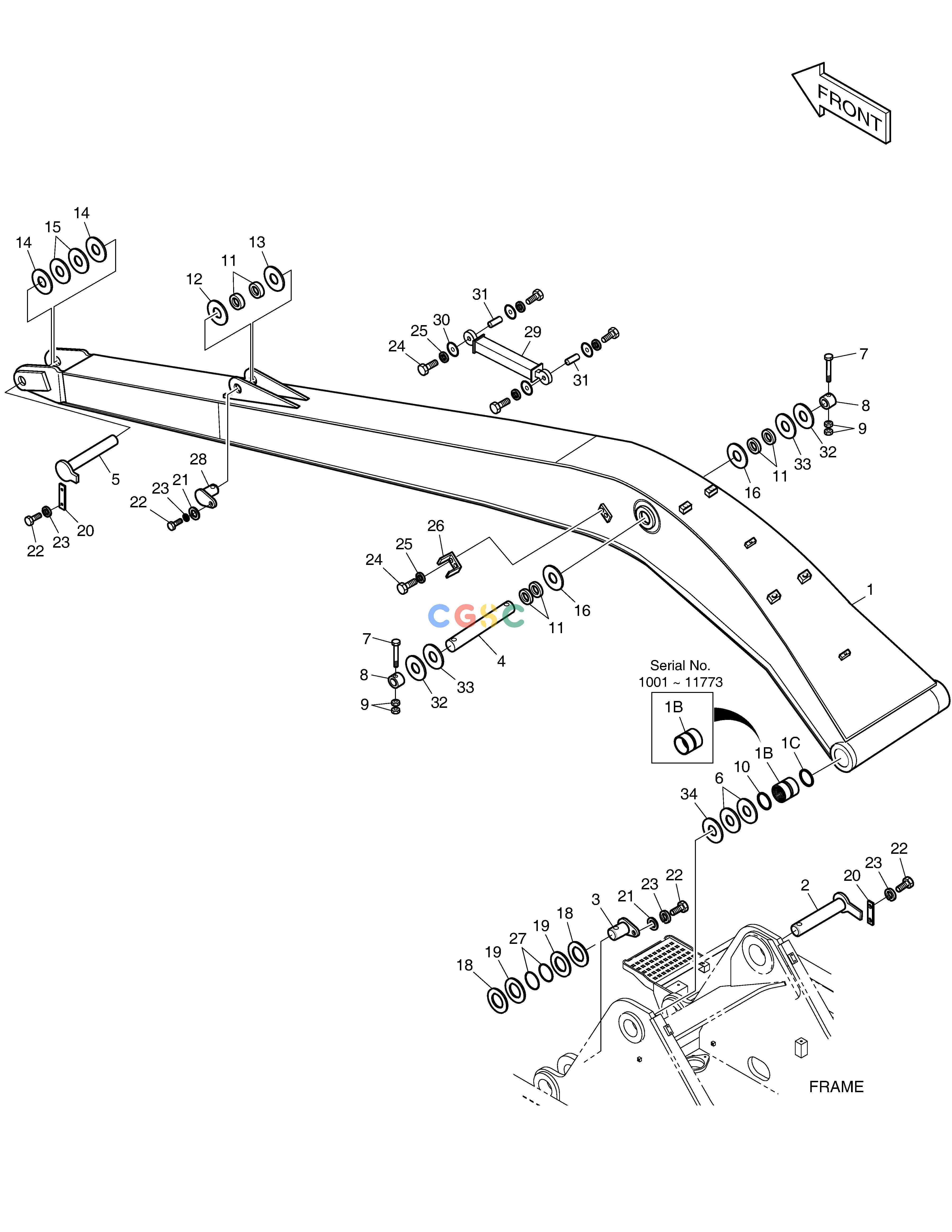 斗山零件查询BOOM-11.0m SOLAR 500LC-V Doosan parts catalog online