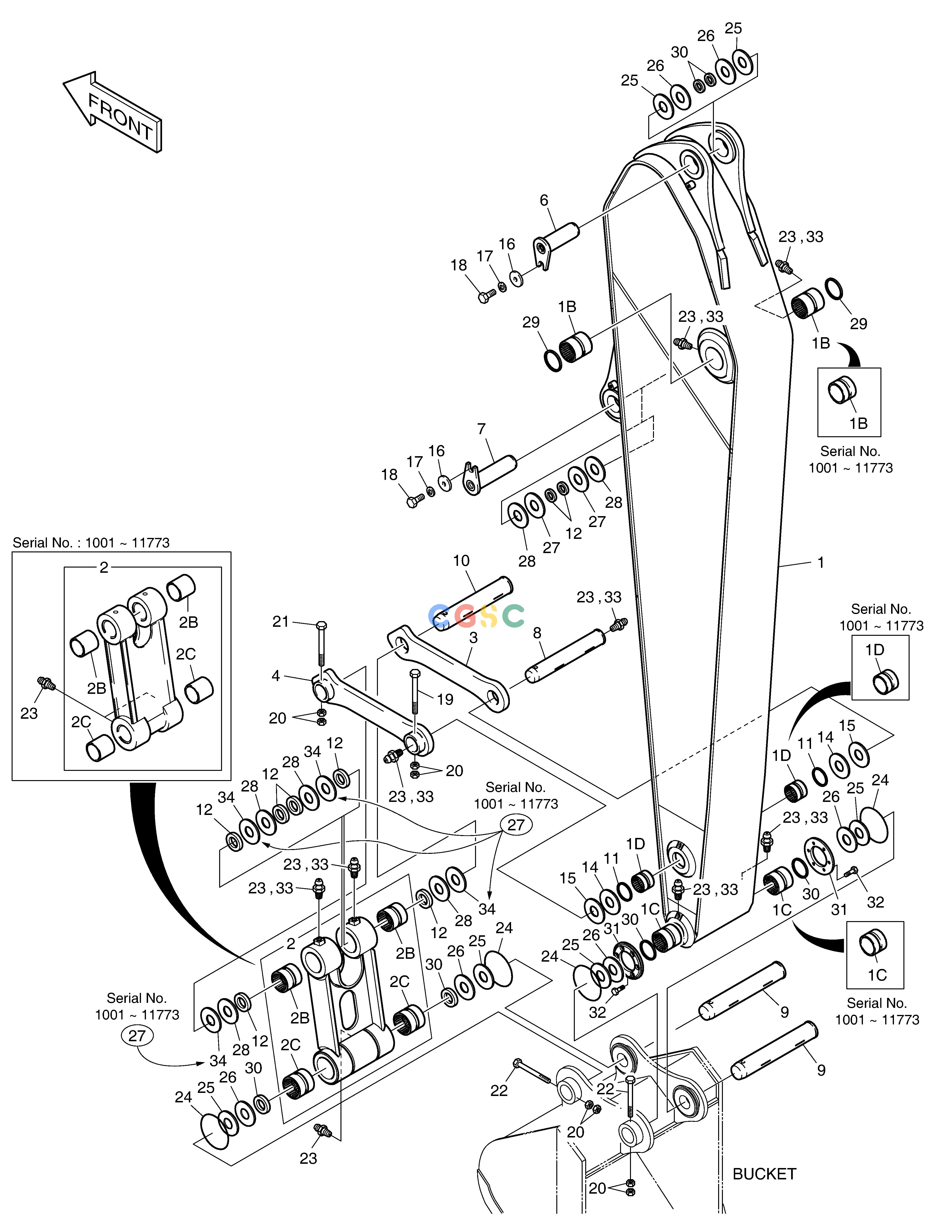 斗山零件查询ARM-4.0m SOLAR 500LC-V Doosan parts catalog online