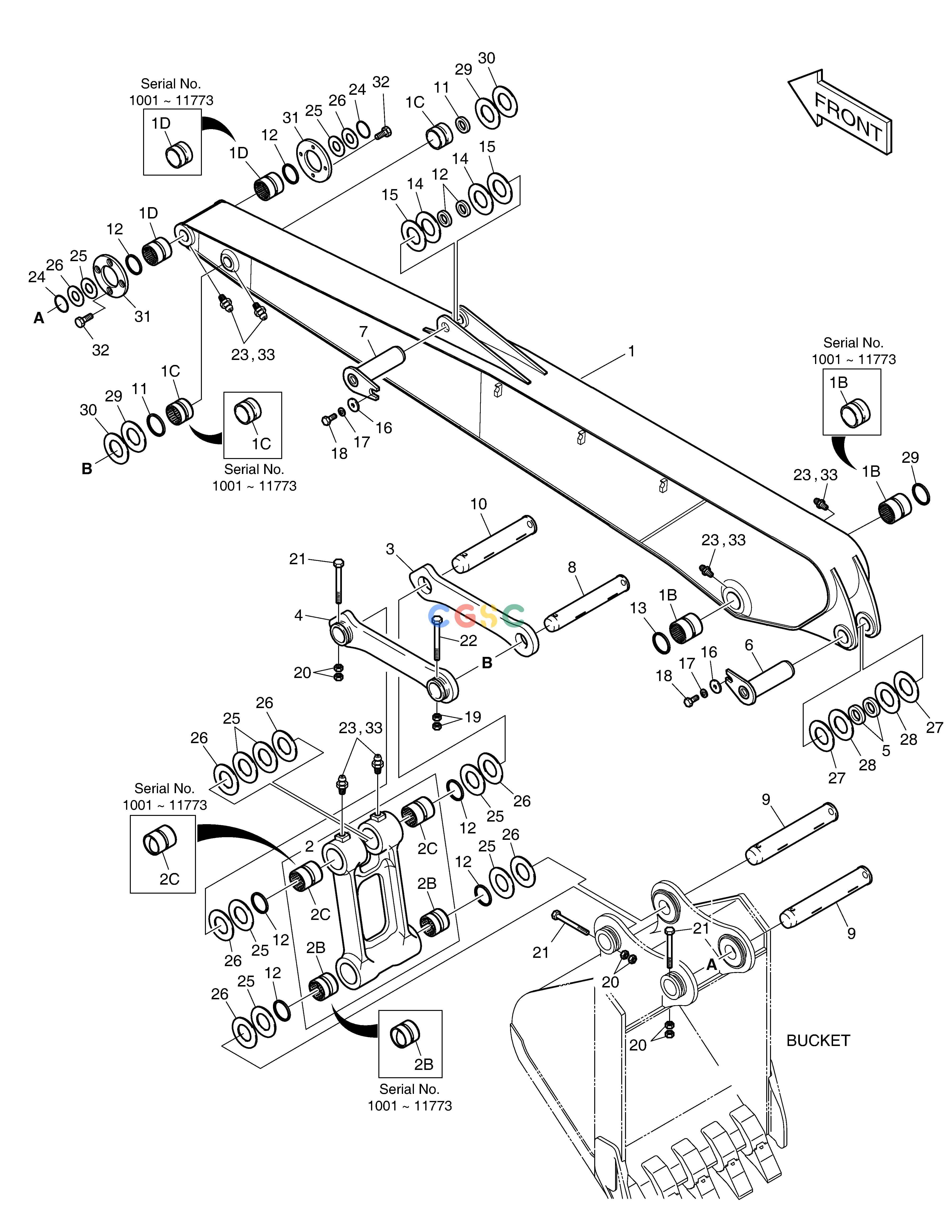 斗山零件查询ARM-6.0m SOLAR 500LC-V Doosan parts catalog online