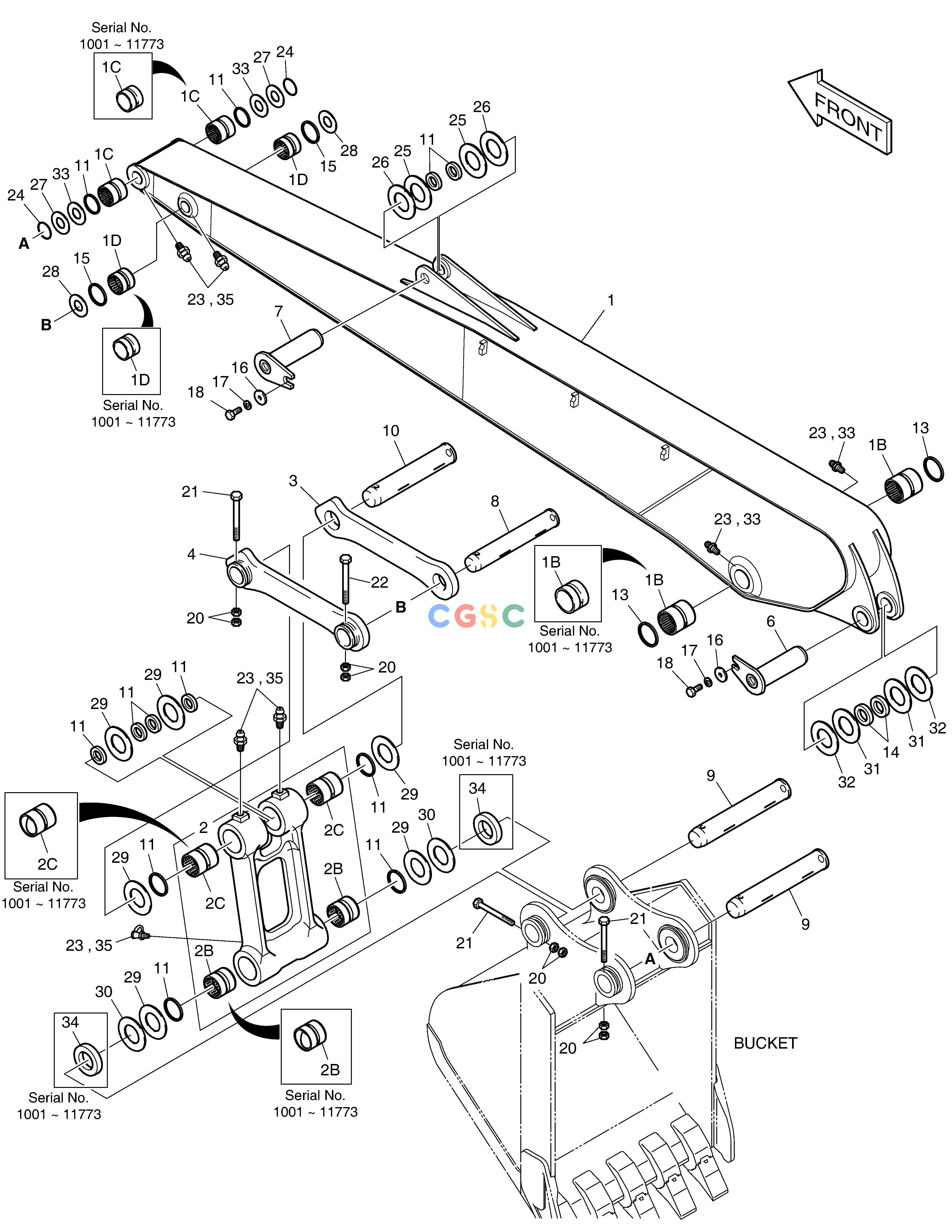 斗山零件查询ARM-8.0m SOLAR 500LC-V Doosan parts catalog online