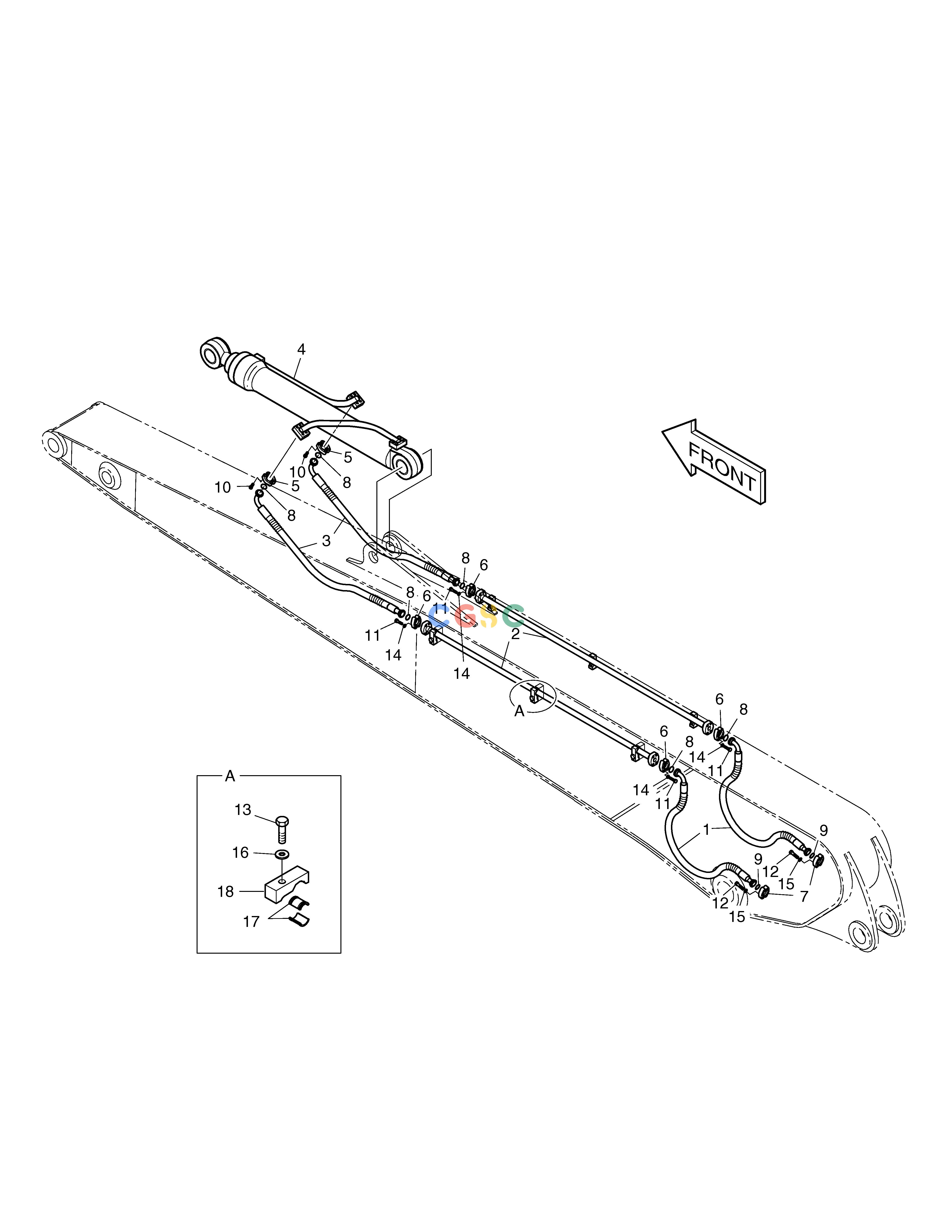 斗山零件查询ARM PIPING-6.0m SOLAR 500LC-V Doosan parts catalog online