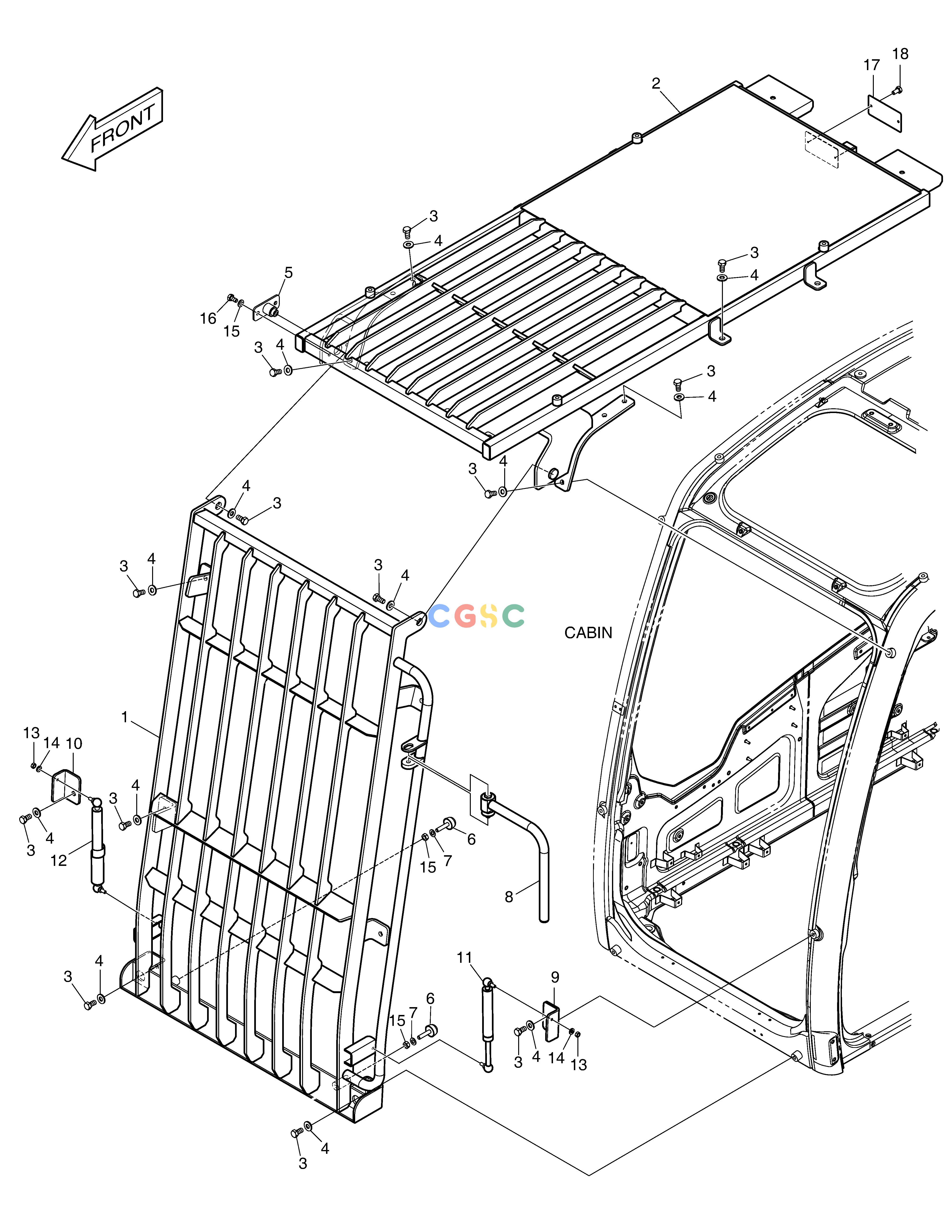 斗山零件查询FOGS GUARD ASS'Y SOLAR 500LC-V Doosan parts catalog online