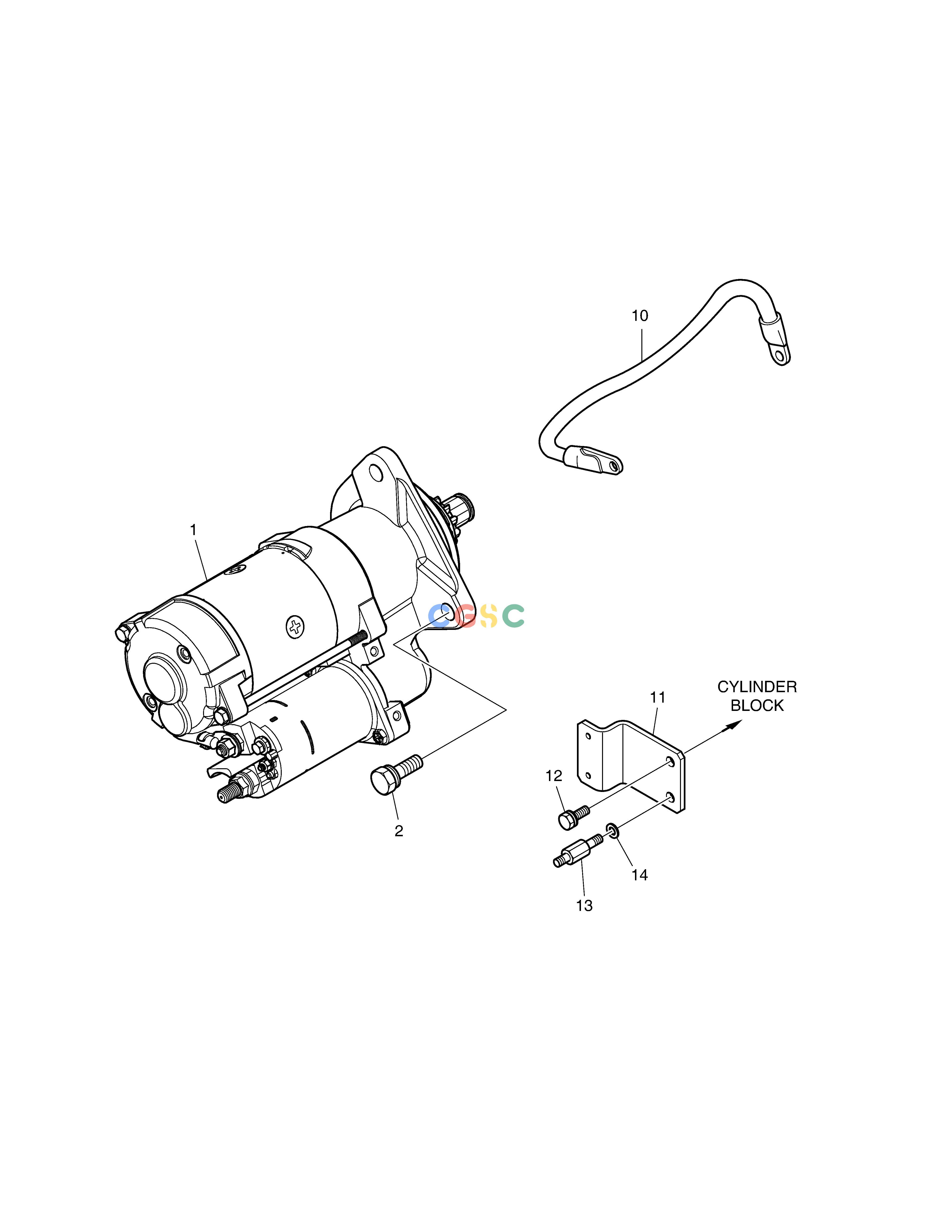 斗山零件查询STARTER SOLAR 160W-V Doosan parts catalog online