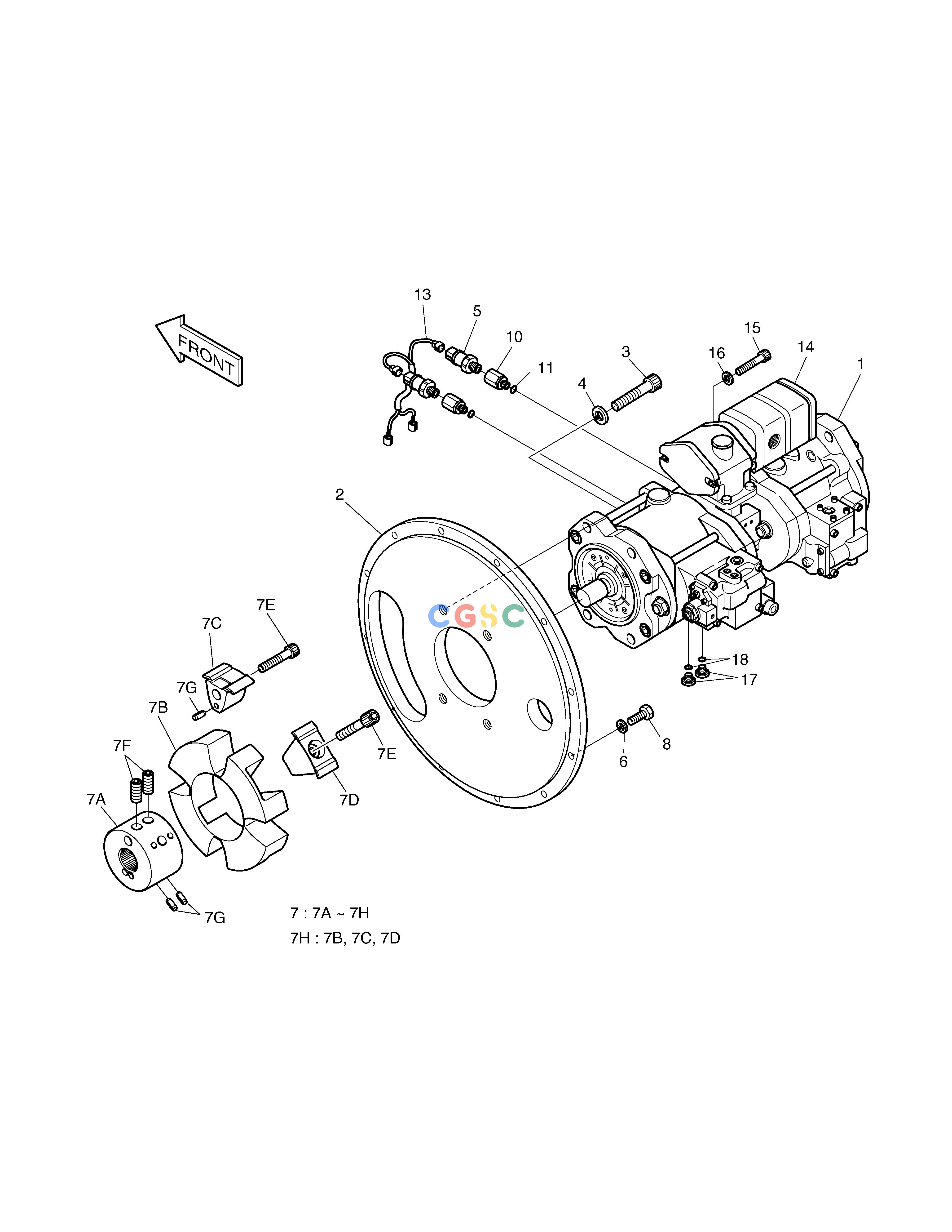 斗山零件查询PUMP INSTALLATION-OPTION SOLAR 160W-V Doosan parts catalog online