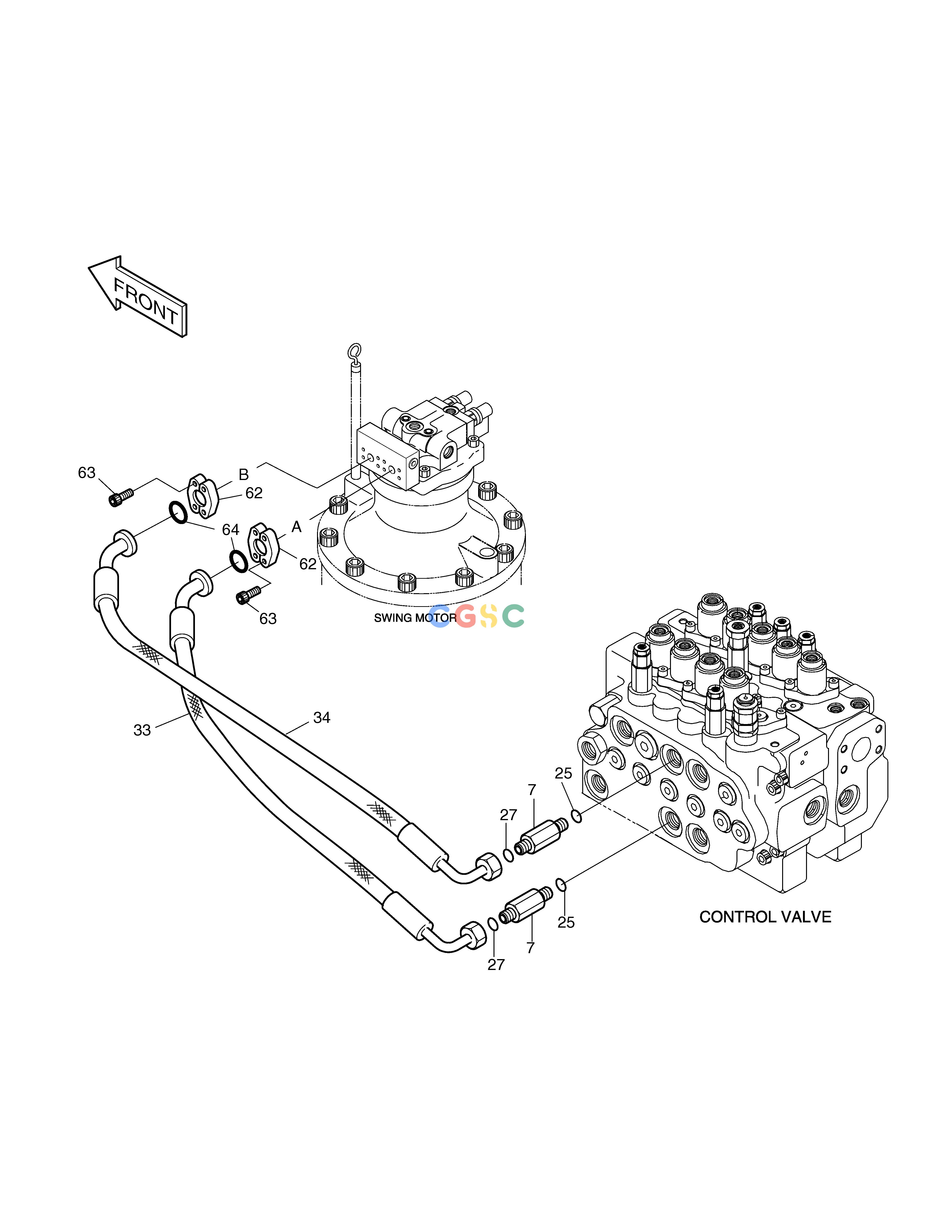 斗山零件查询MAIN PIPING(4)-SWING SOLAR 160W-V Doosan parts catalog online