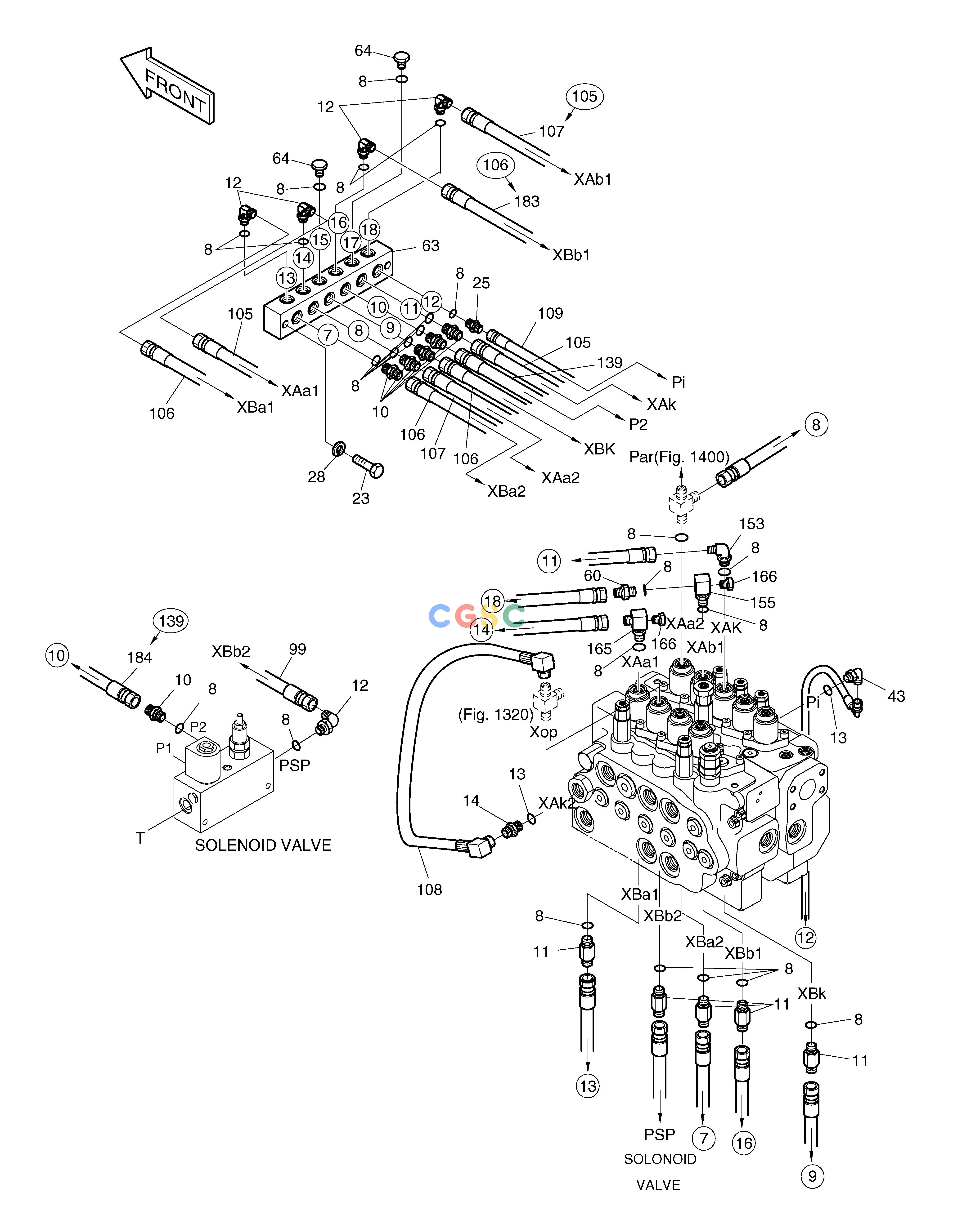 斗山零件查询PILOT PIPING(7) SOLAR 160W-V Doosan parts catalog online
