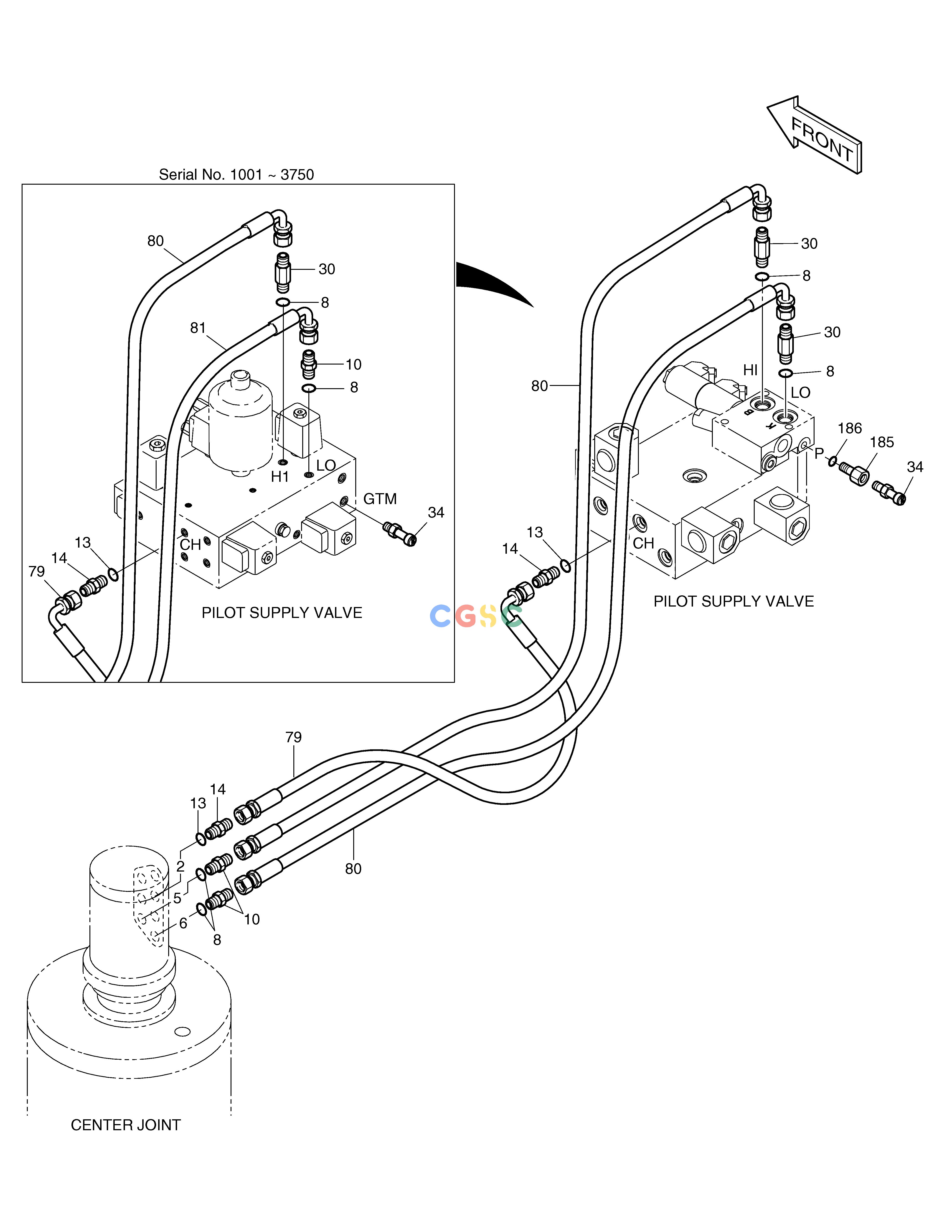 斗山零件查询PILOT PIPING(10) SOLAR 160W-V Doosan parts catalog online