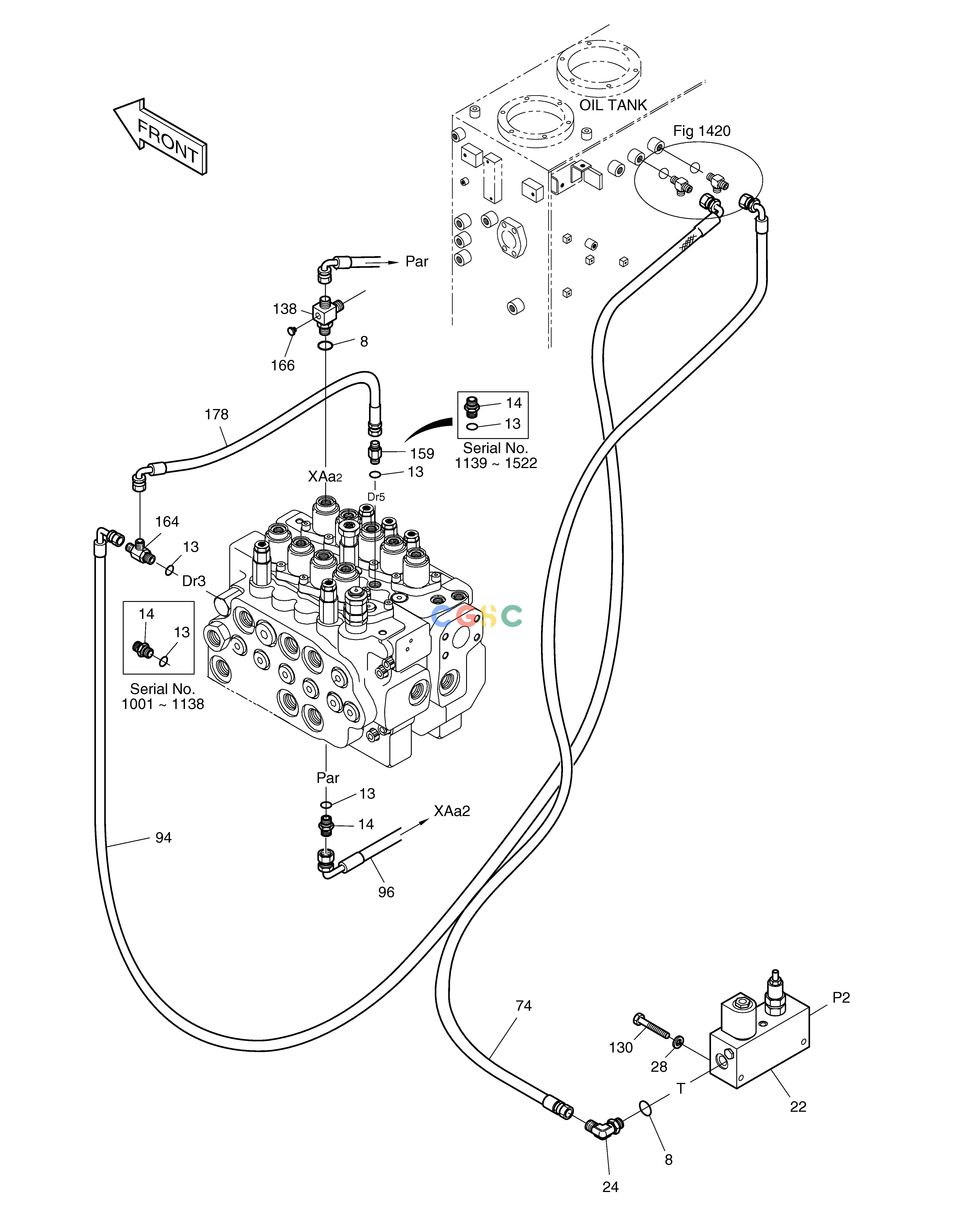 斗山零件查询PILOT PIPING(11) SOLAR 160W-V Doosan parts catalog online