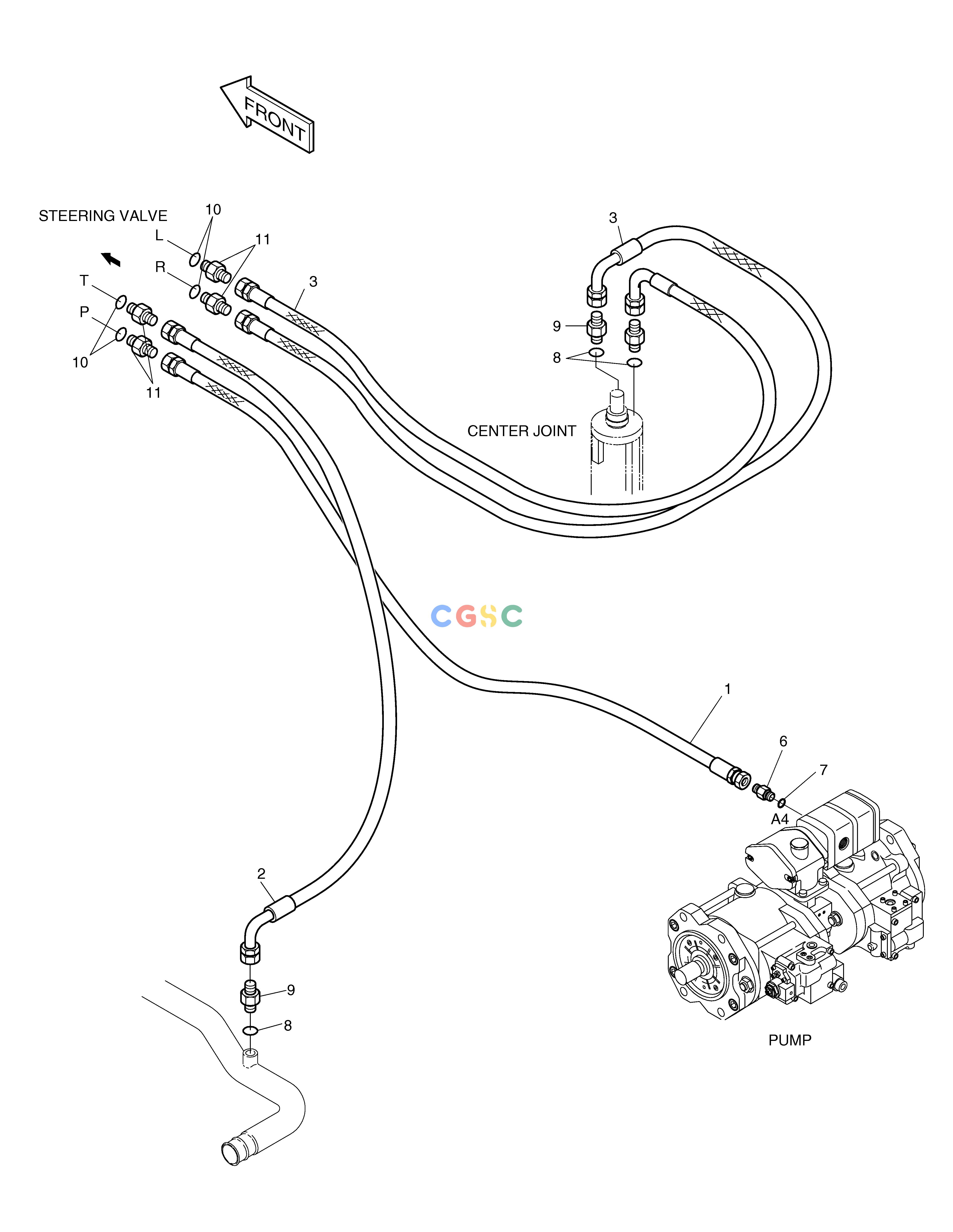 斗山零件查询STEERING PIPING SOLAR 160W-V Doosan parts catalog online