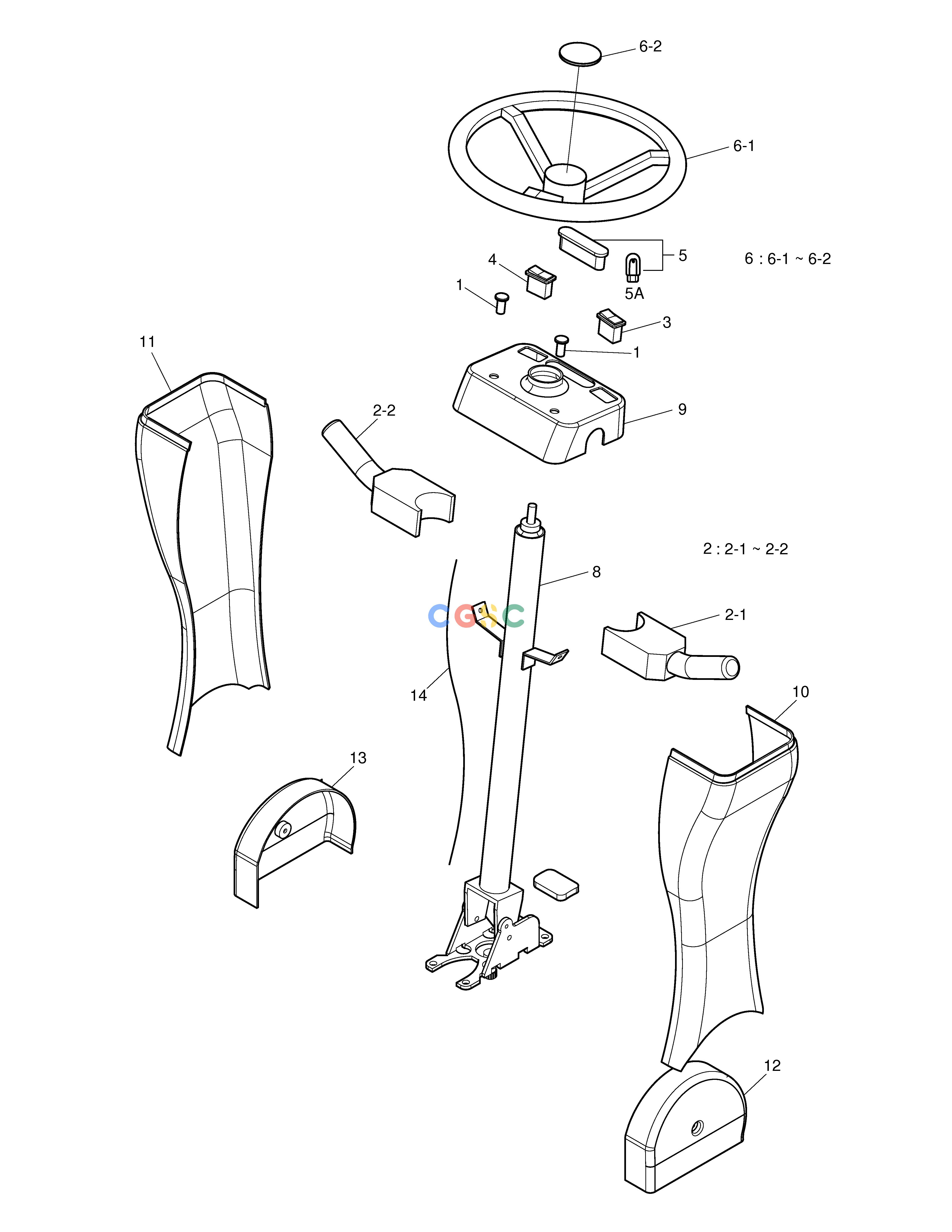 斗山零件查询STEERING COLUMN ASS'Y SOLAR 160W-V Doosan parts catalog online