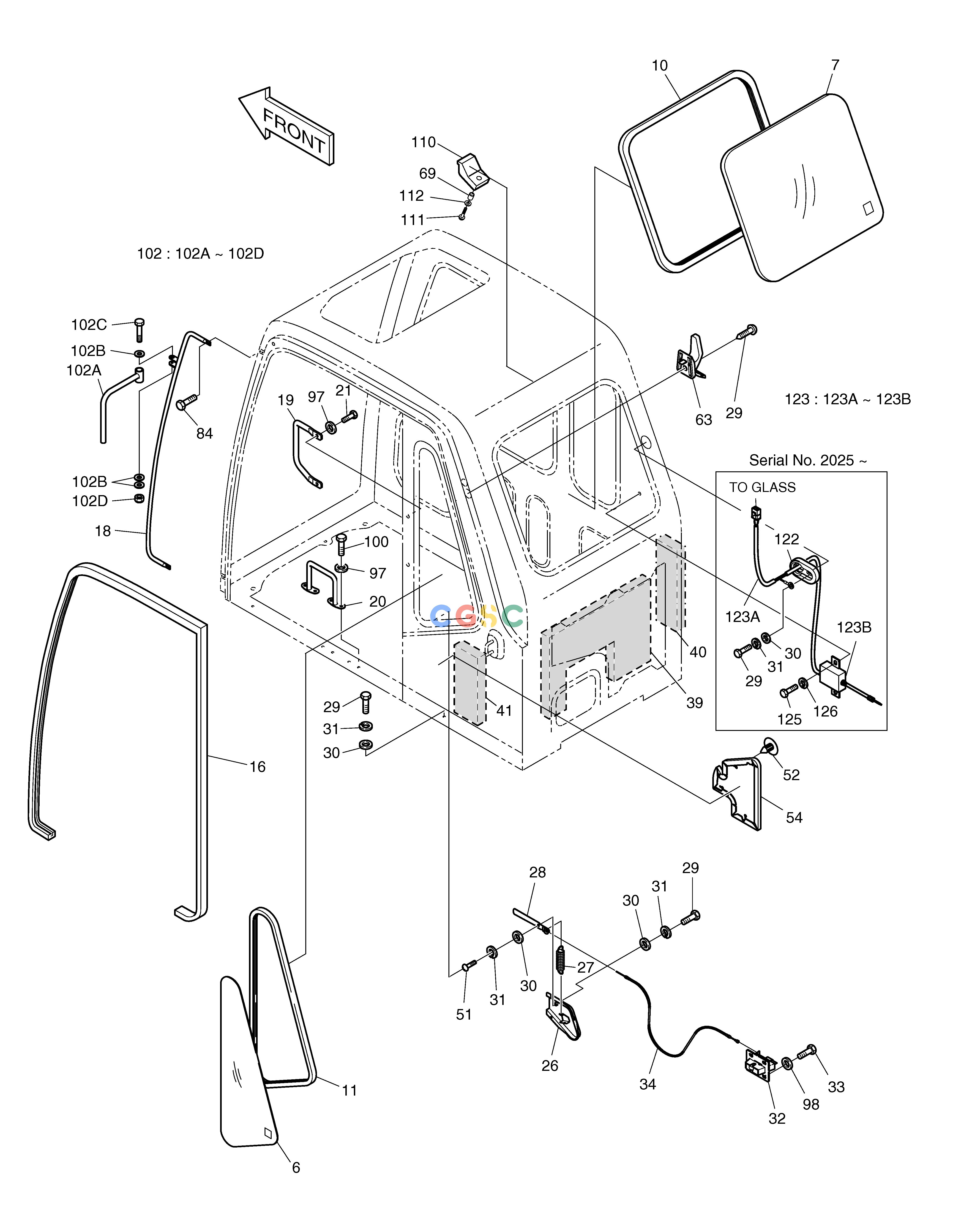 斗山零件查询CABIN(2) SOLAR 160W-V Doosan parts catalog online