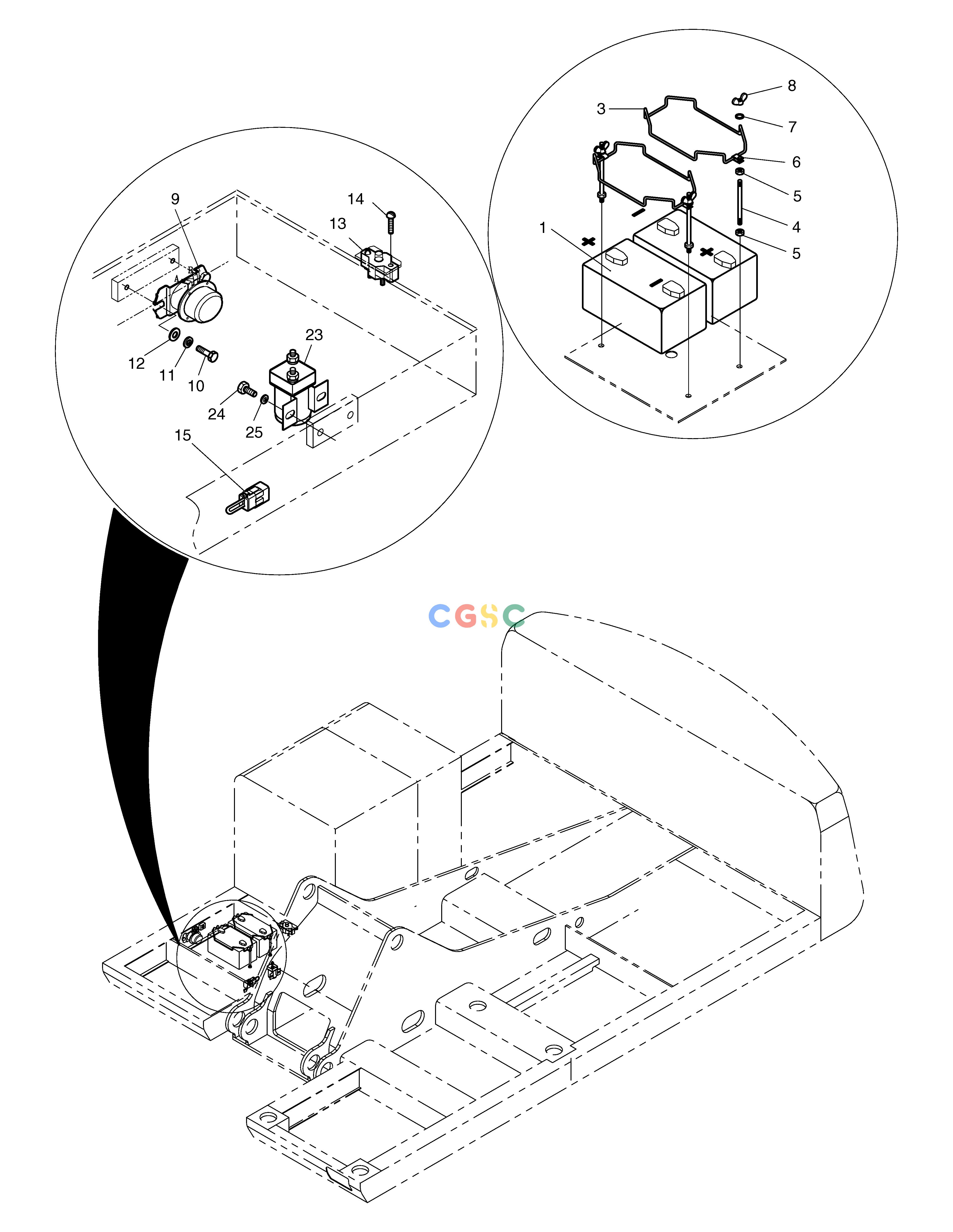 斗山零件查询ELECTRIC PARTS(5)-BATTERY SOLAR 160W-V Doosan parts catalog online