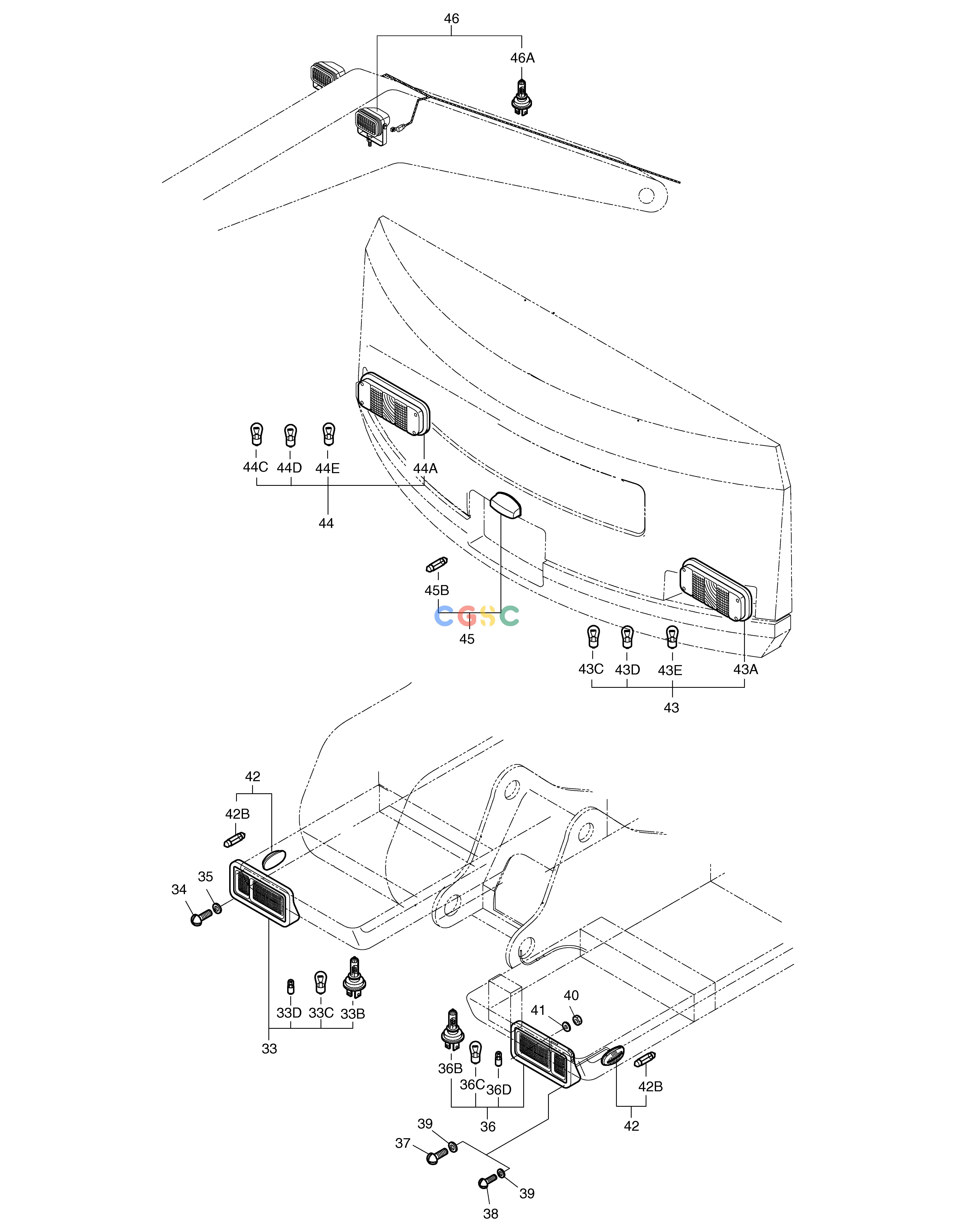 斗山零件查询ELECTRIC PARTS(8)-LAMP PART SOLAR 160W-V Doosan parts catalog online