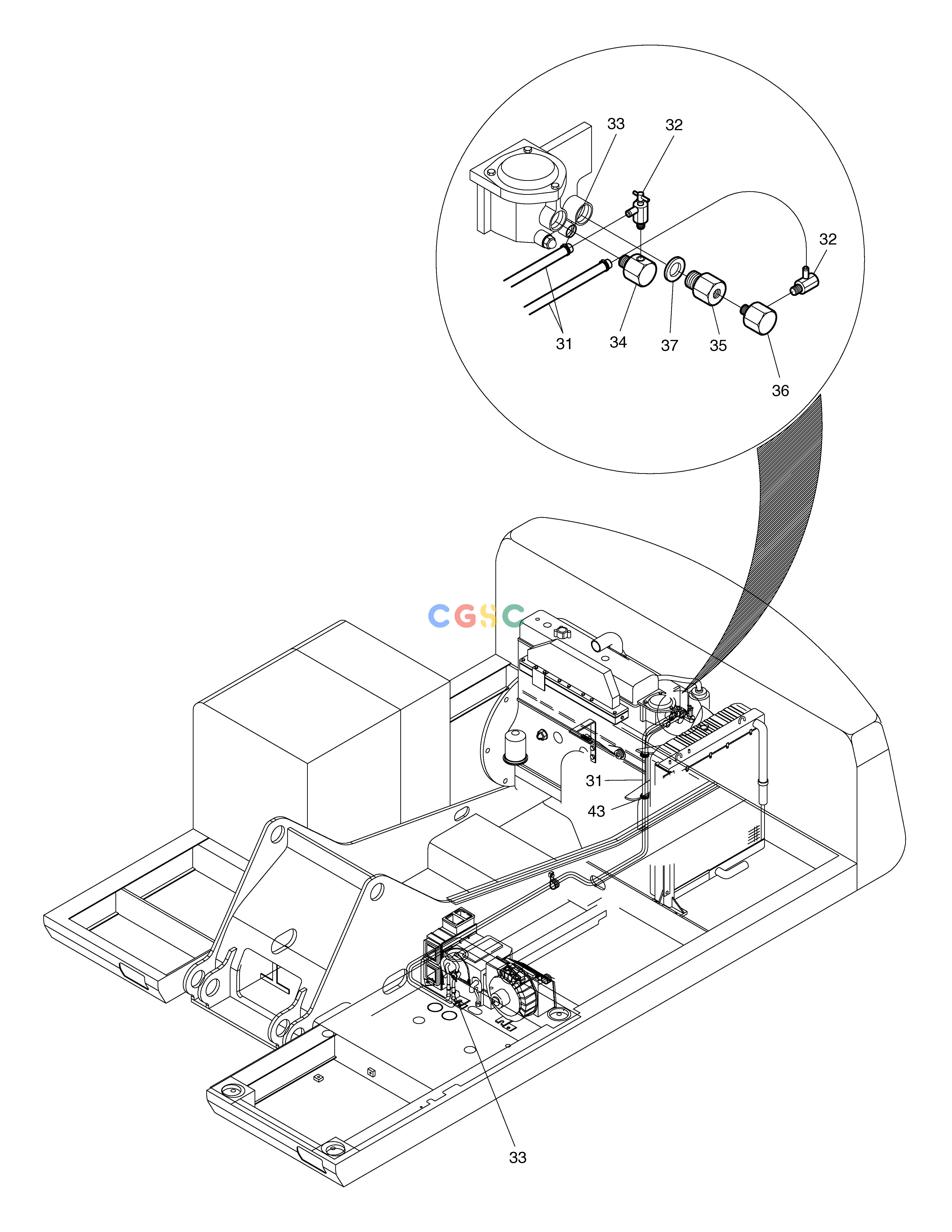 斗山零件查询HEATER PIPING SOLAR 160W-V Doosan parts catalog online