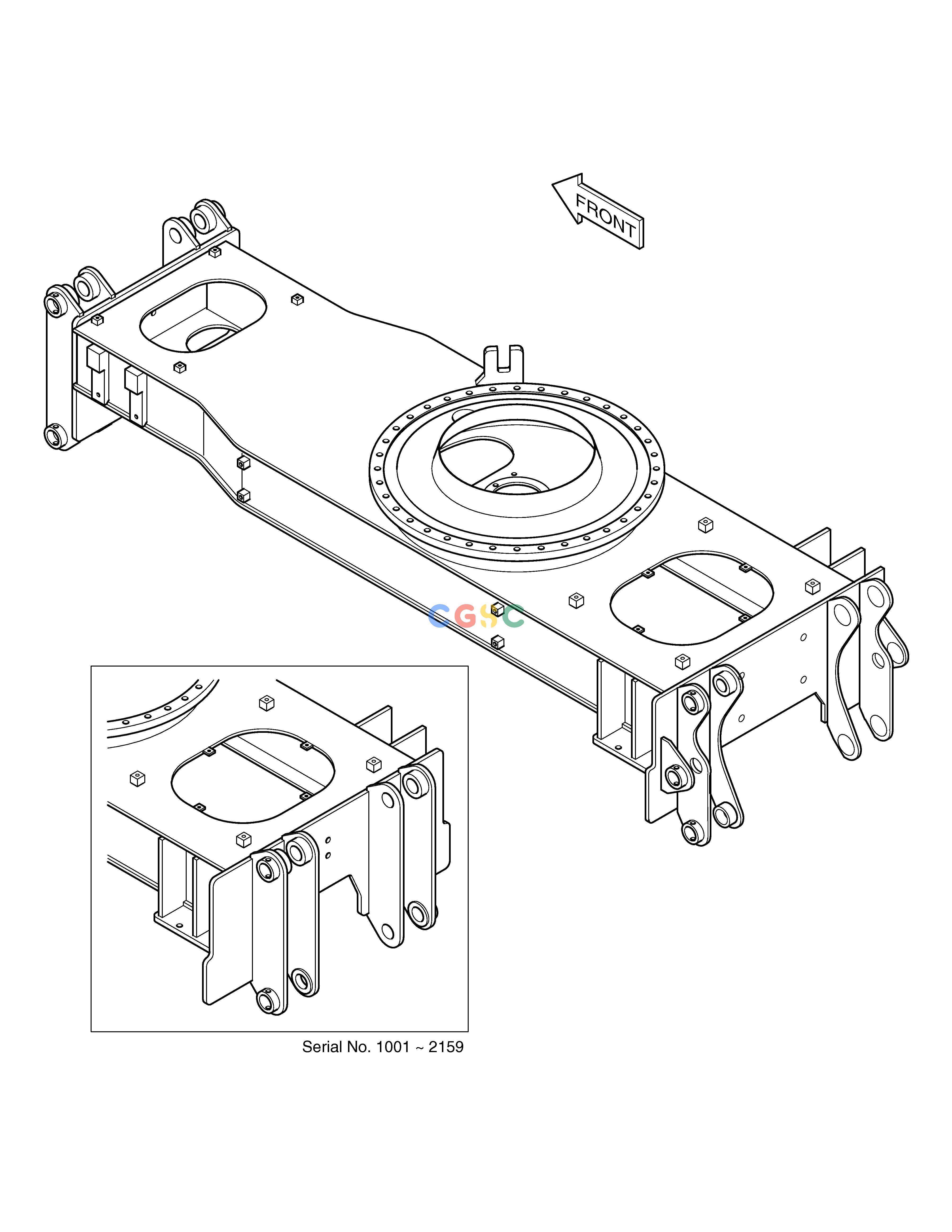 斗山零件查询CHASSIS FRAME SOLAR 160W-V Doosan parts catalog online