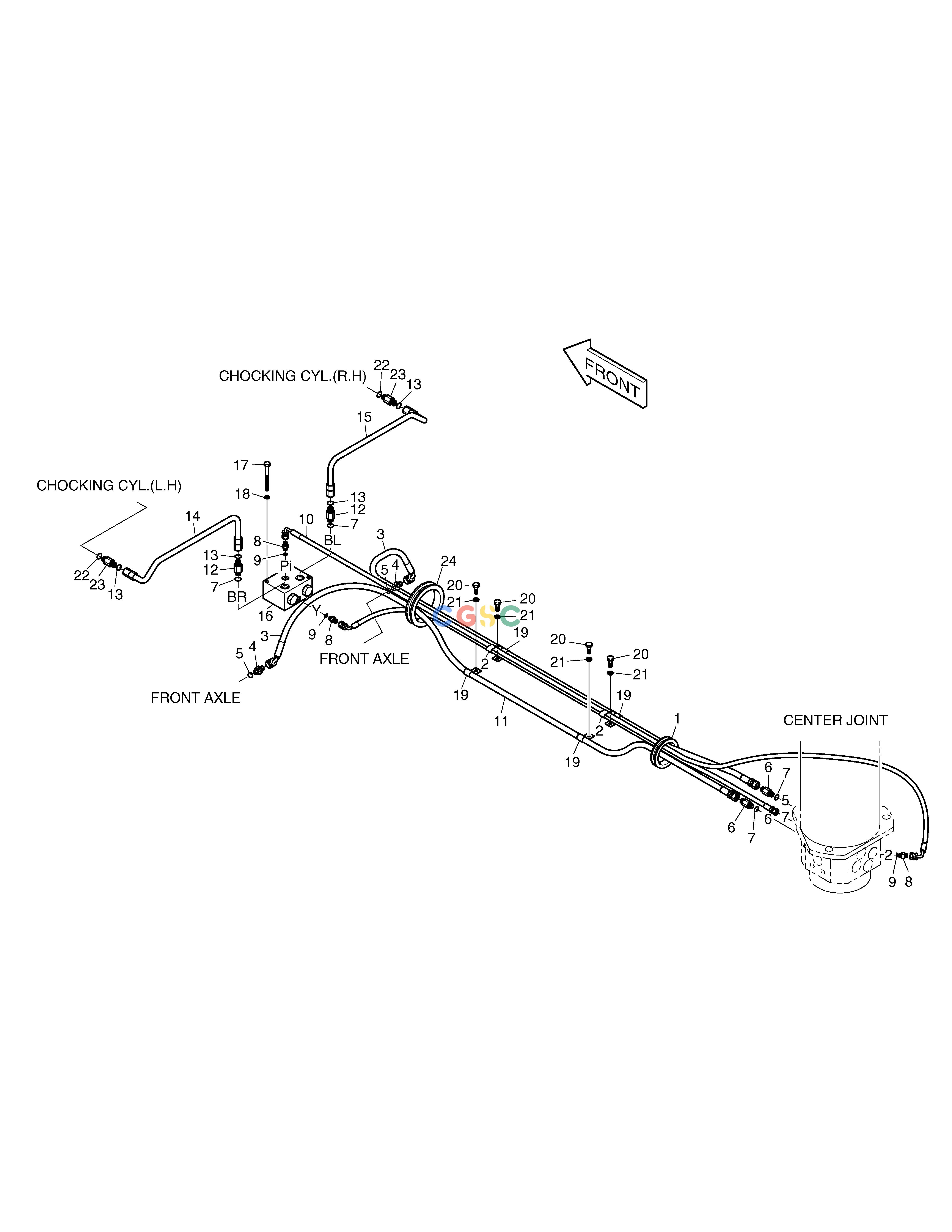 斗山零件查询STEER & CHOCK PIPING SOLAR 160W-V Doosan parts catalog online