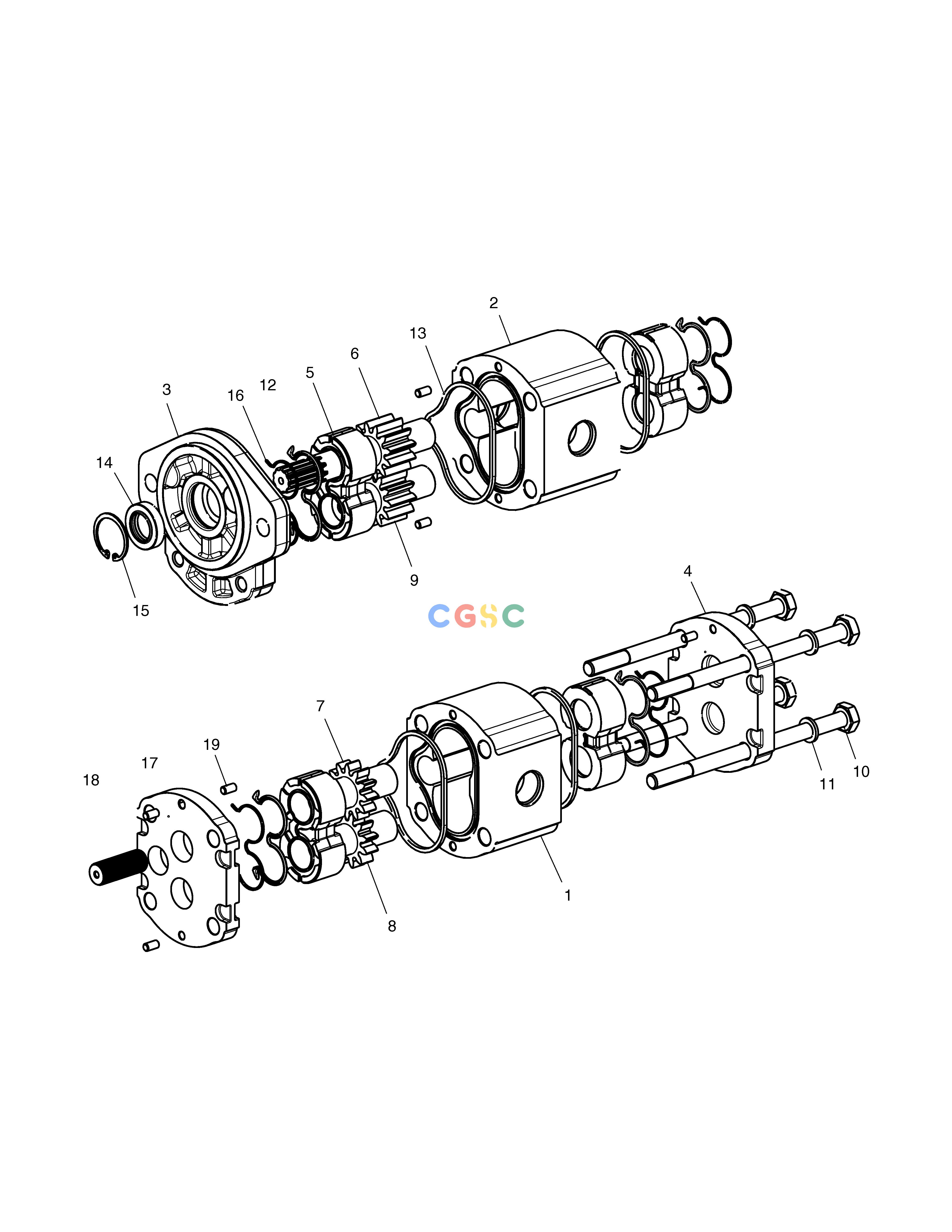 斗山零件查询GEAR PUMP(2 PORT) SOLAR 160W-V Doosan parts catalog online