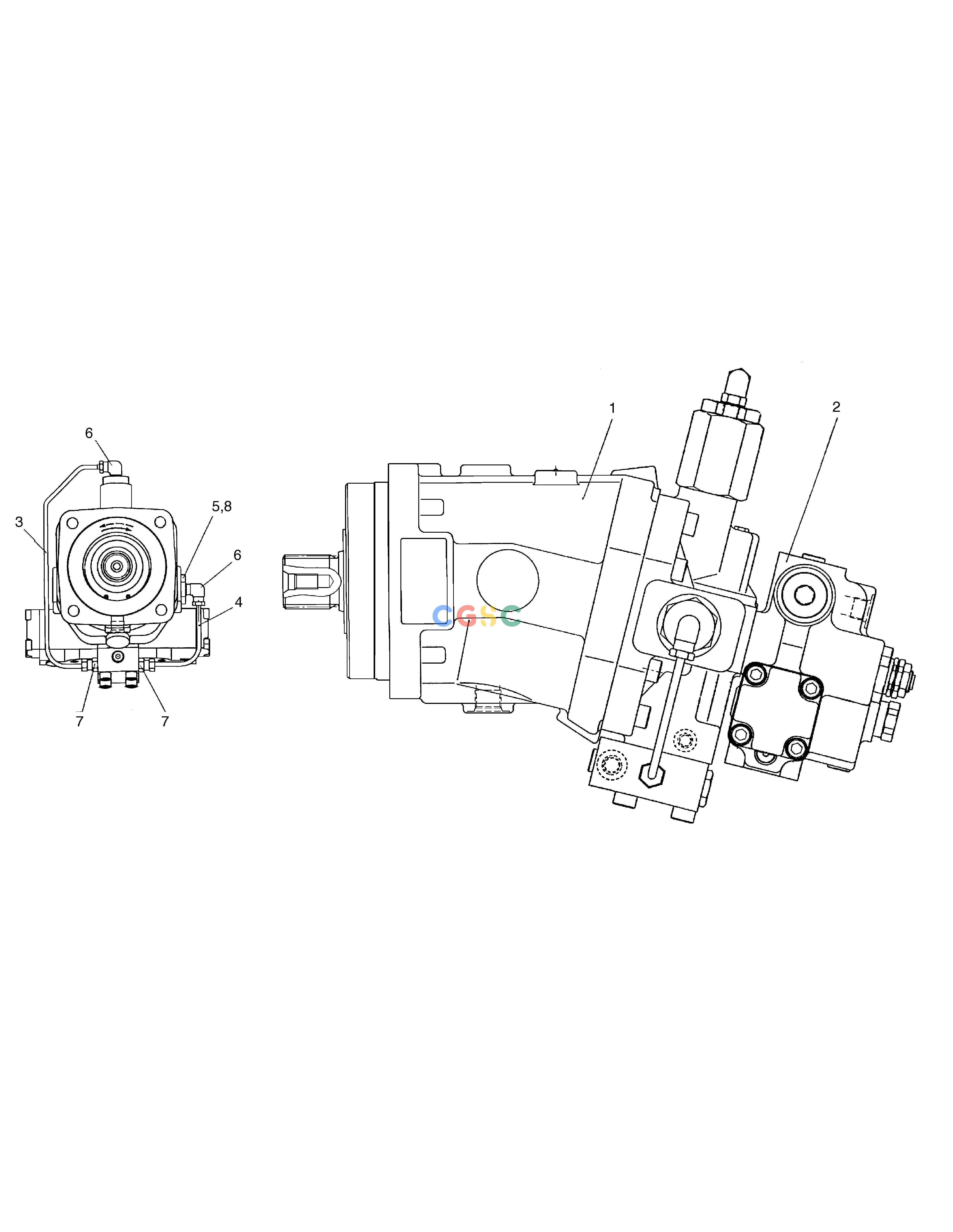 斗山零件查询TRAVEL MOTOR SOLAR 160W-V Doosan parts catalog online