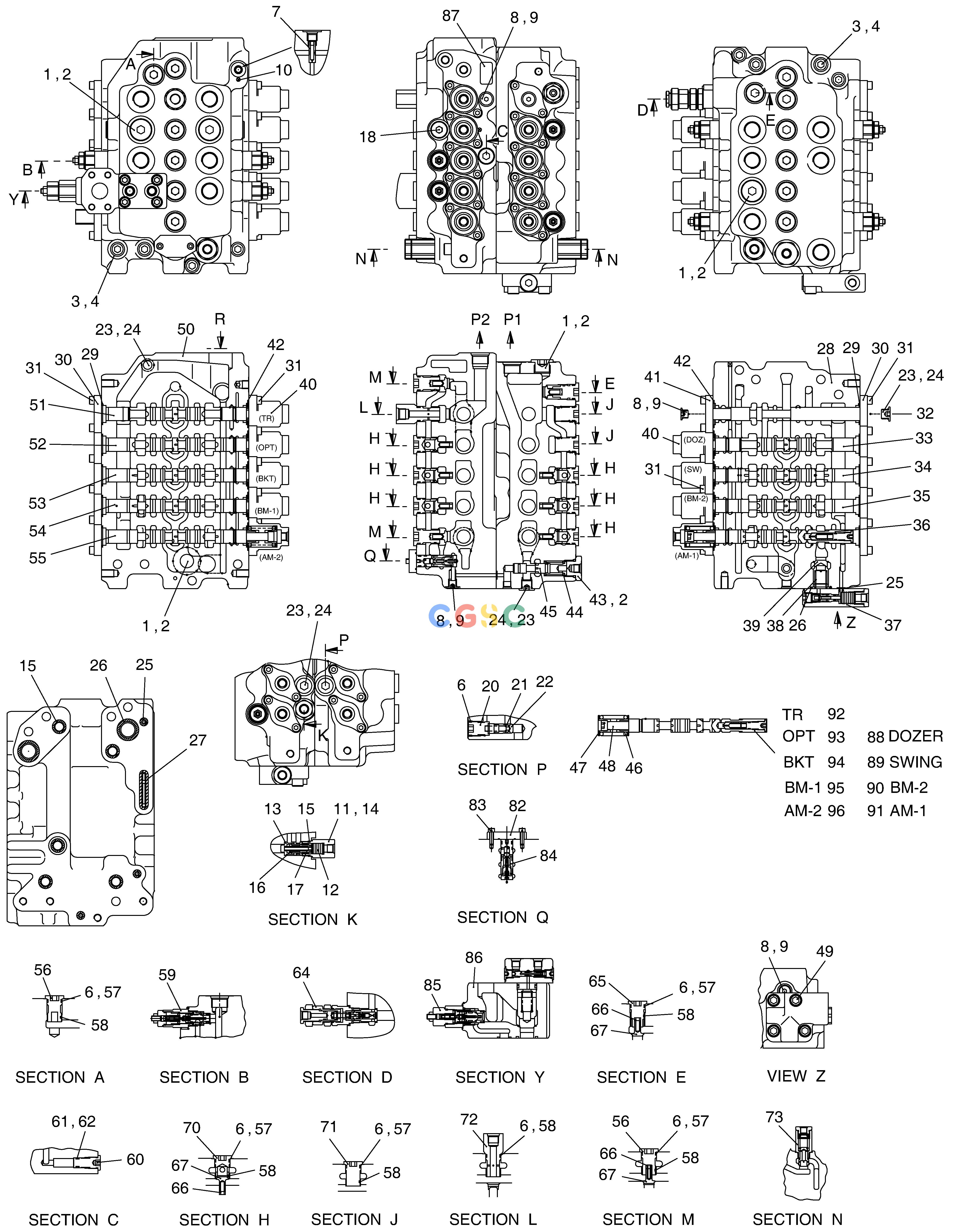斗山零件查询CONTROL VALVE SOLAR 160W-V Doosan parts catalog online