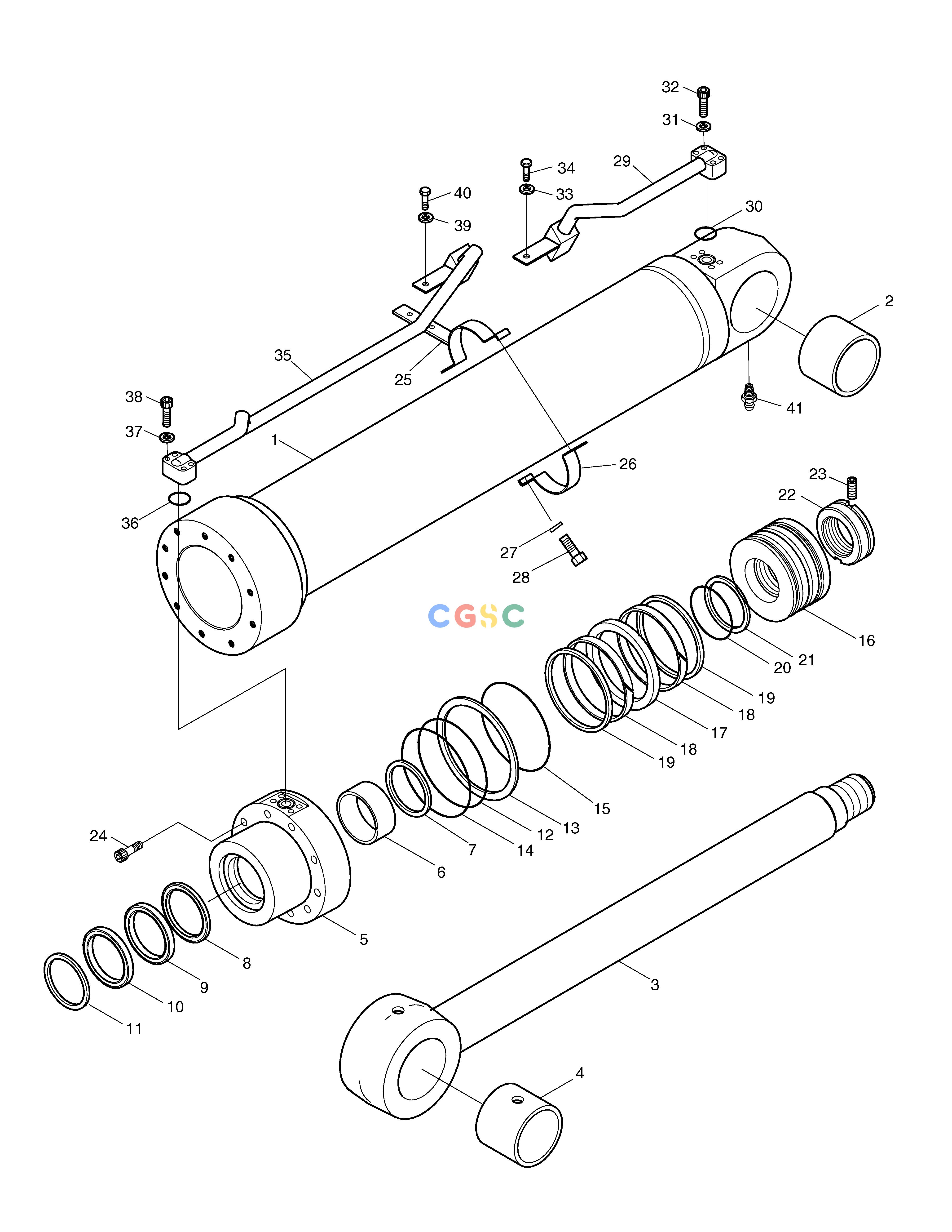 斗山零件查询BOOM CYLINDER-L.H SOLAR 160W-V Doosan parts catalog online