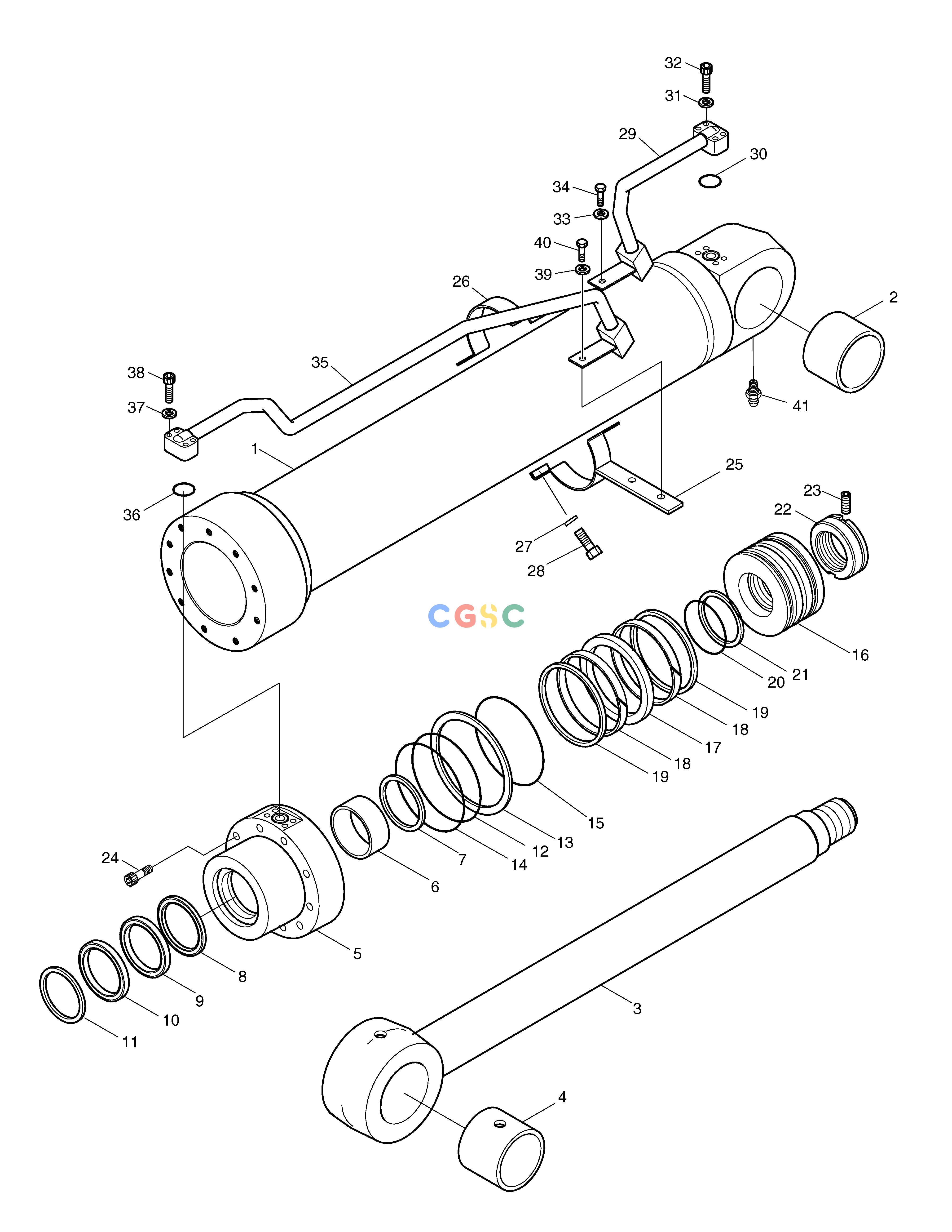 斗山零件查询BOOM CYLINDER-R.H SOLAR 160W-V Doosan parts catalog online