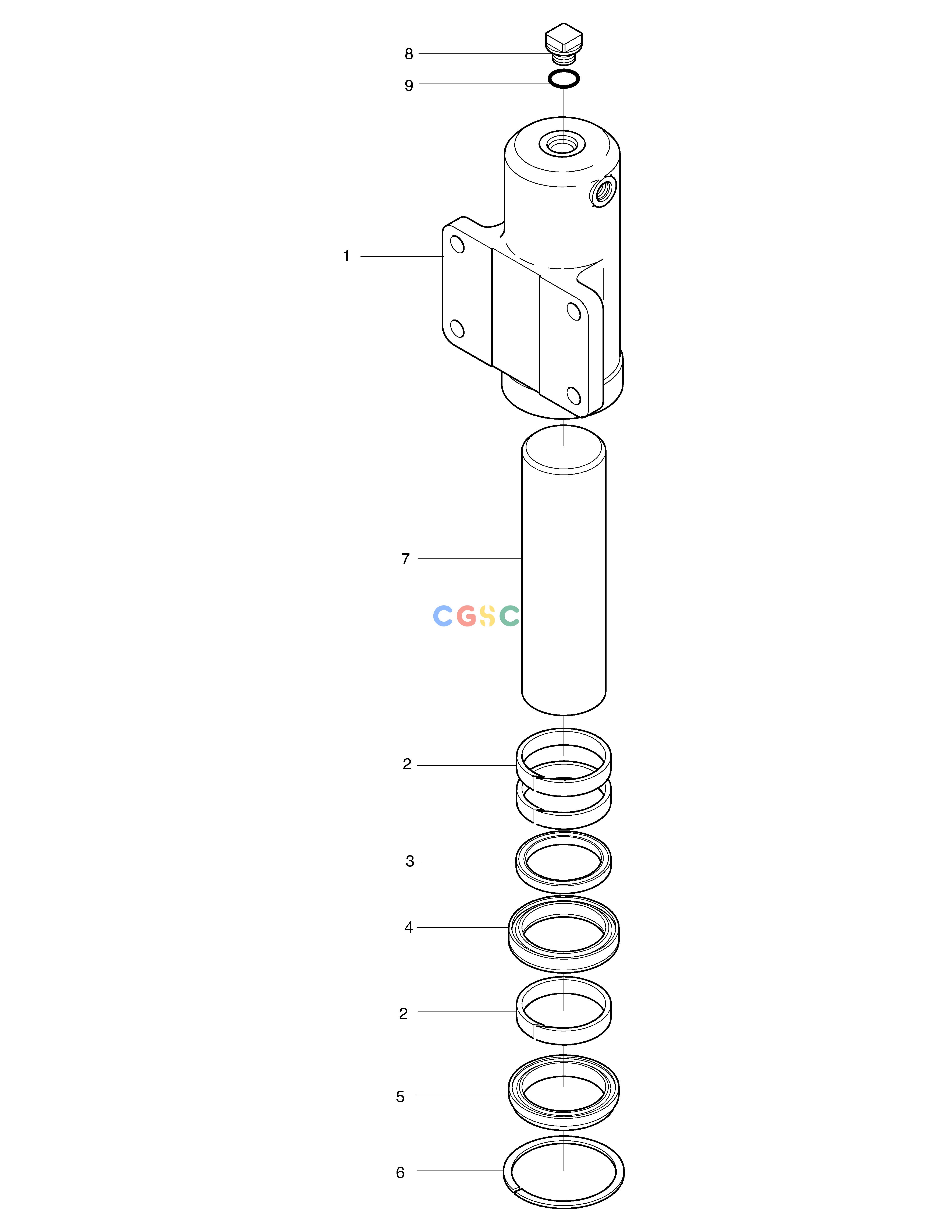 斗山零件查询CHOCKING CYLINDER-R.H SOLAR 160W-V Doosan parts catalog online