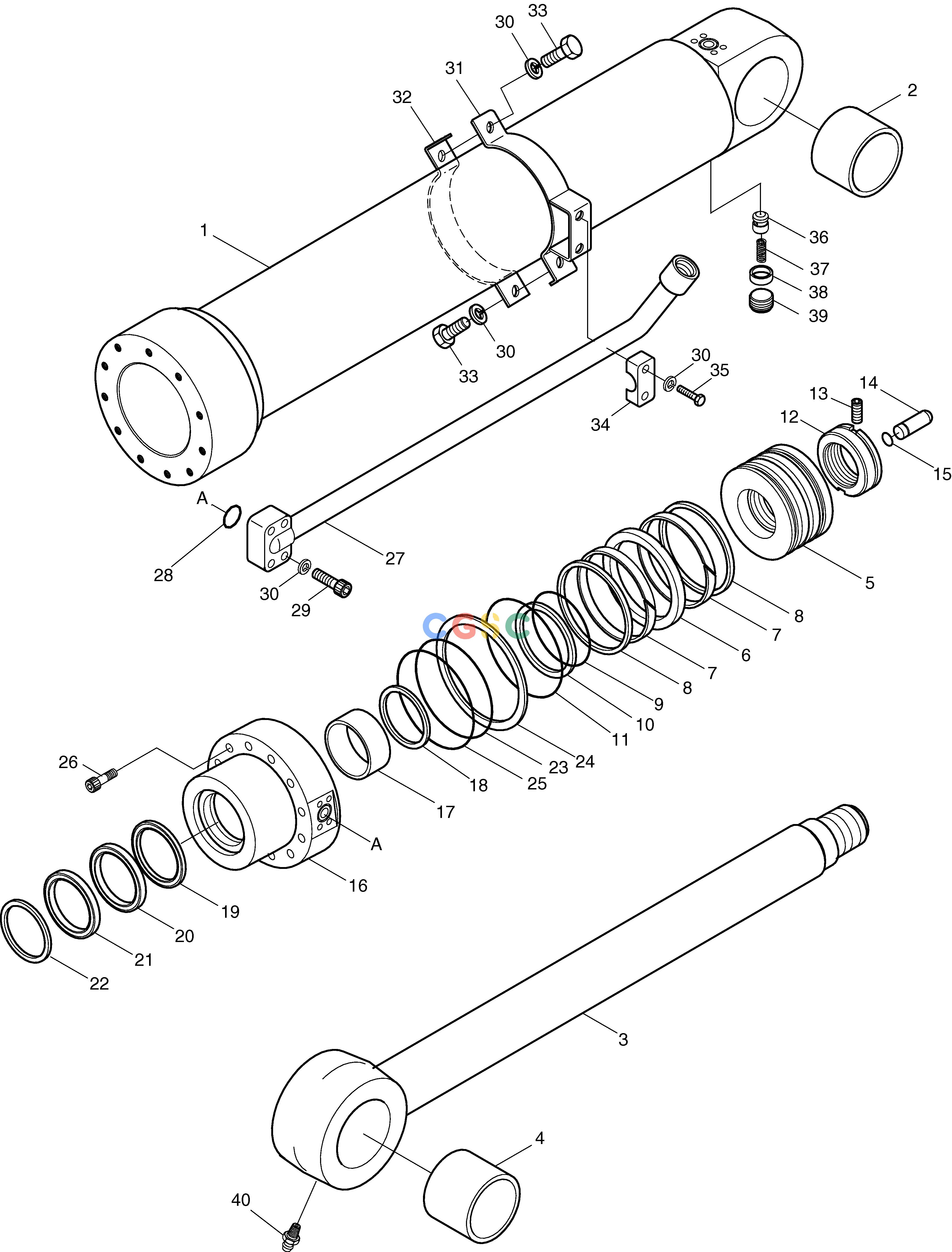 斗山零件查询ARM CYLINDER-ARTI.BOOM SOLAR 160W-V Doosan parts catalog online