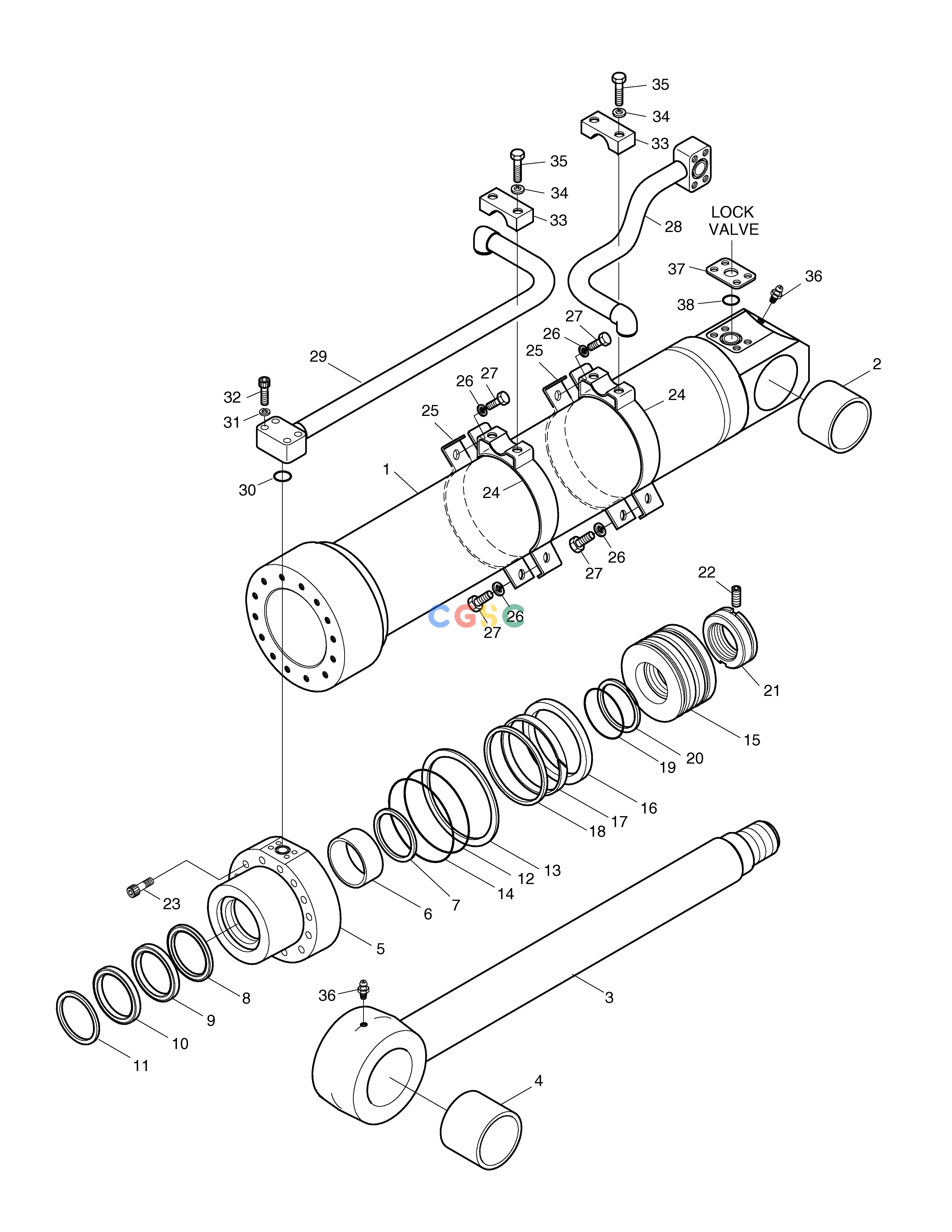 斗山零件查询ARTI.BOOM CYLINDER-LOCK VALVE SOLAR 160W-V Doosan parts catalog online