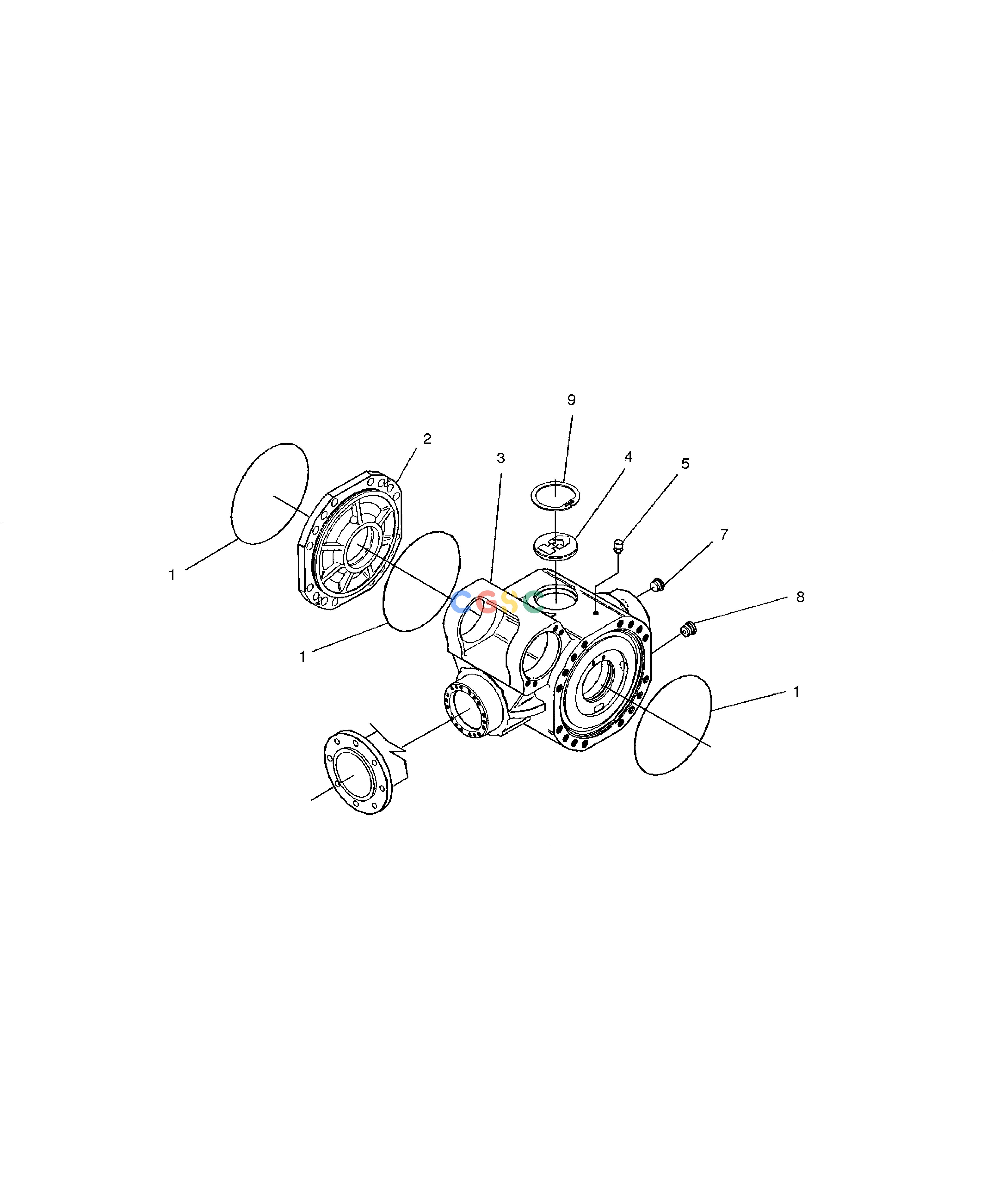 斗山零件查询DIFFERENTIAL HOUSING-FRONT AXLE SOLAR 160W-V Doosan parts catalog online