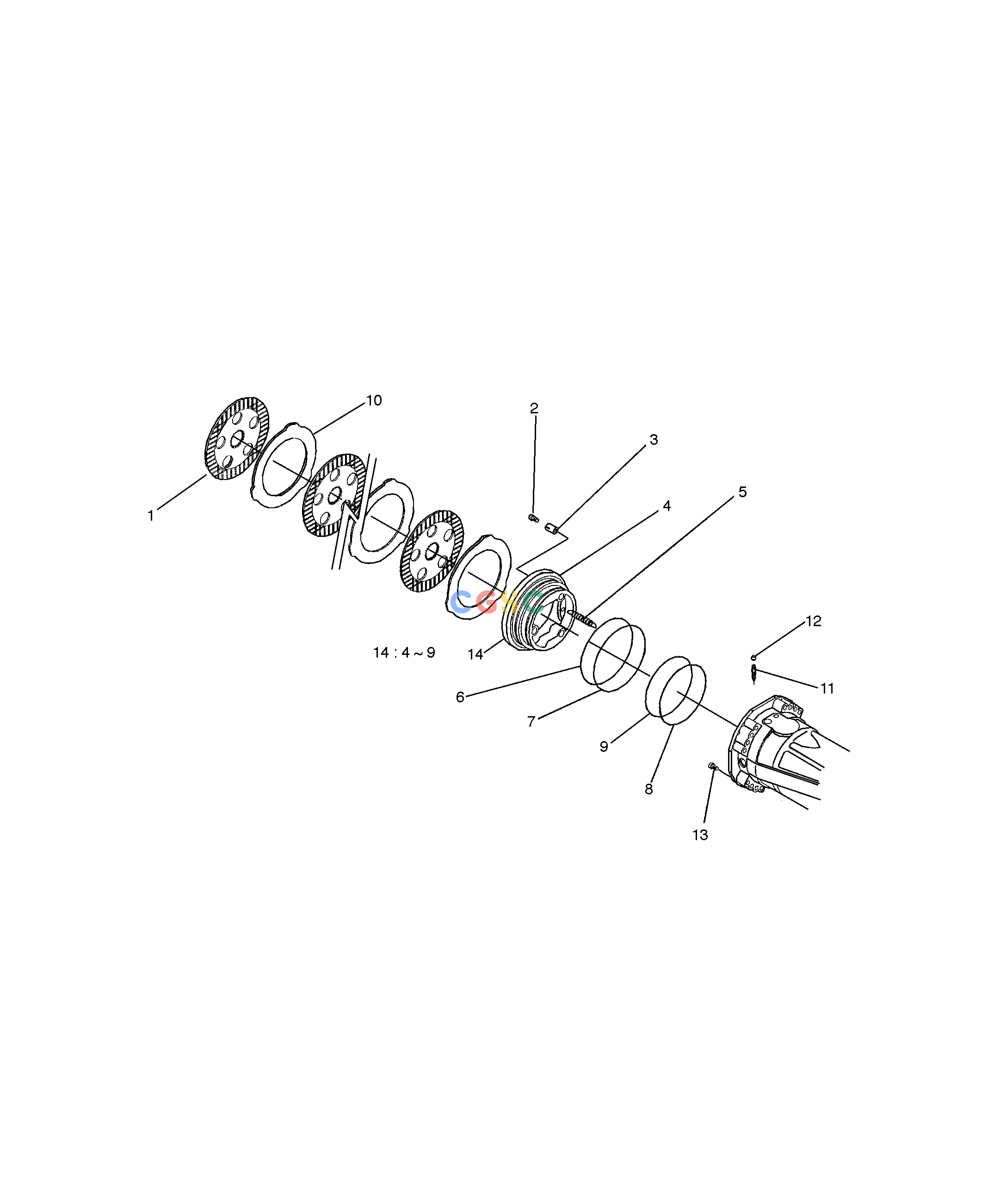 斗山零件查询BRAKE-FRONT AXLE SOLAR 160W-V Doosan parts catalog online