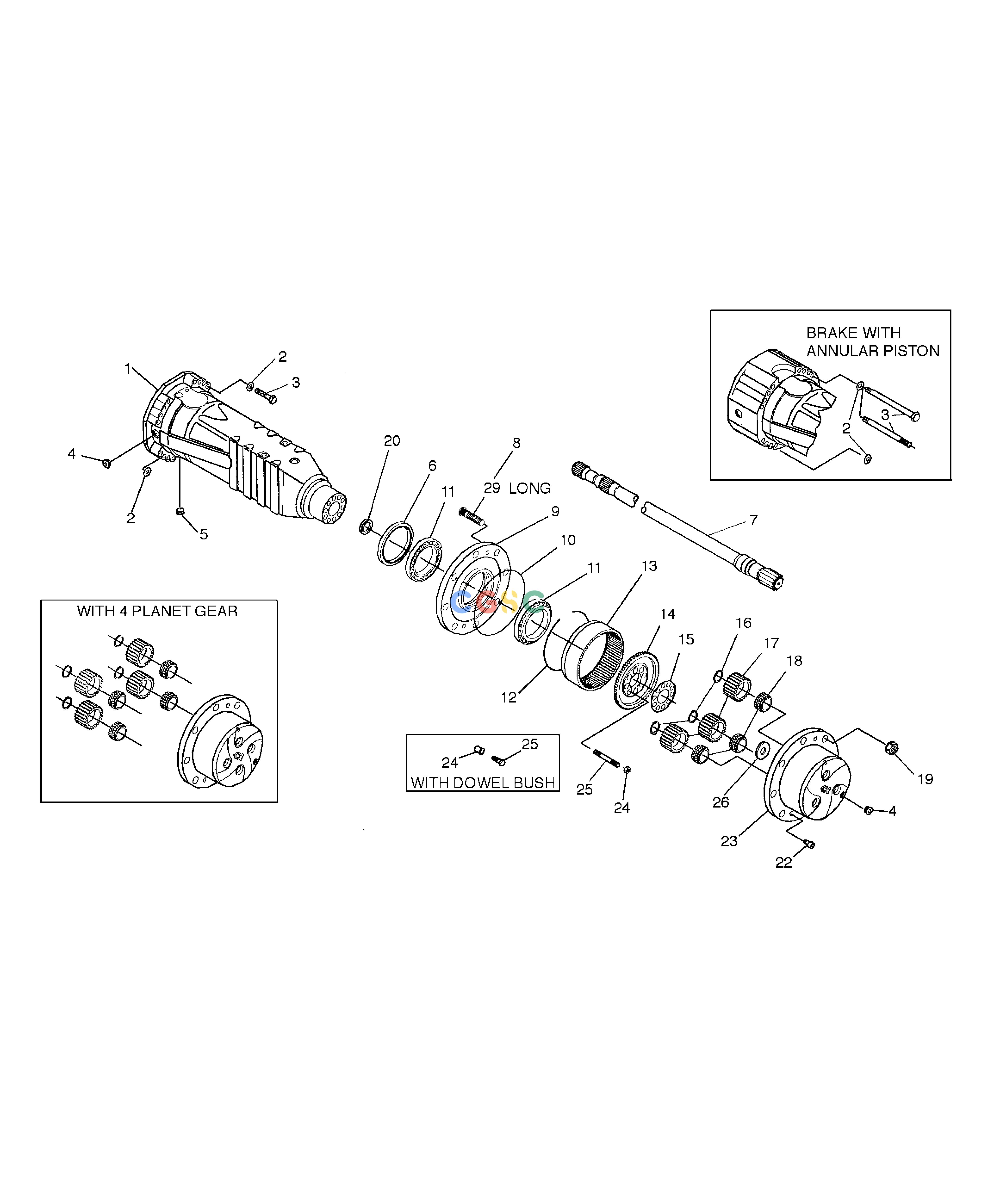 斗山零件查询PLANET GEAR-REAR AXLE SOLAR 160W-V Doosan parts catalog online