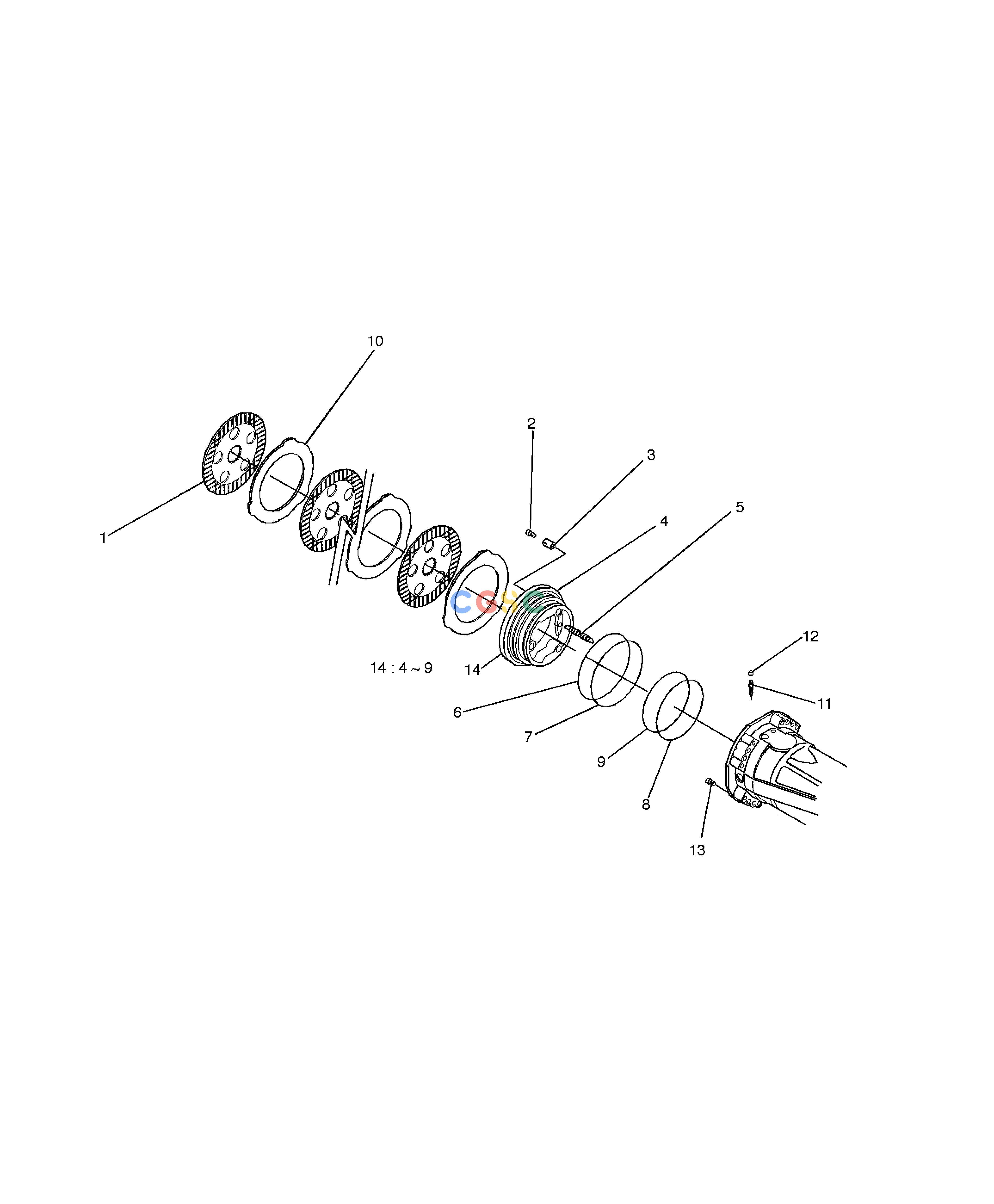 斗山零件查询BRAKE-REAR AXLE SOLAR 160W-V Doosan parts catalog online