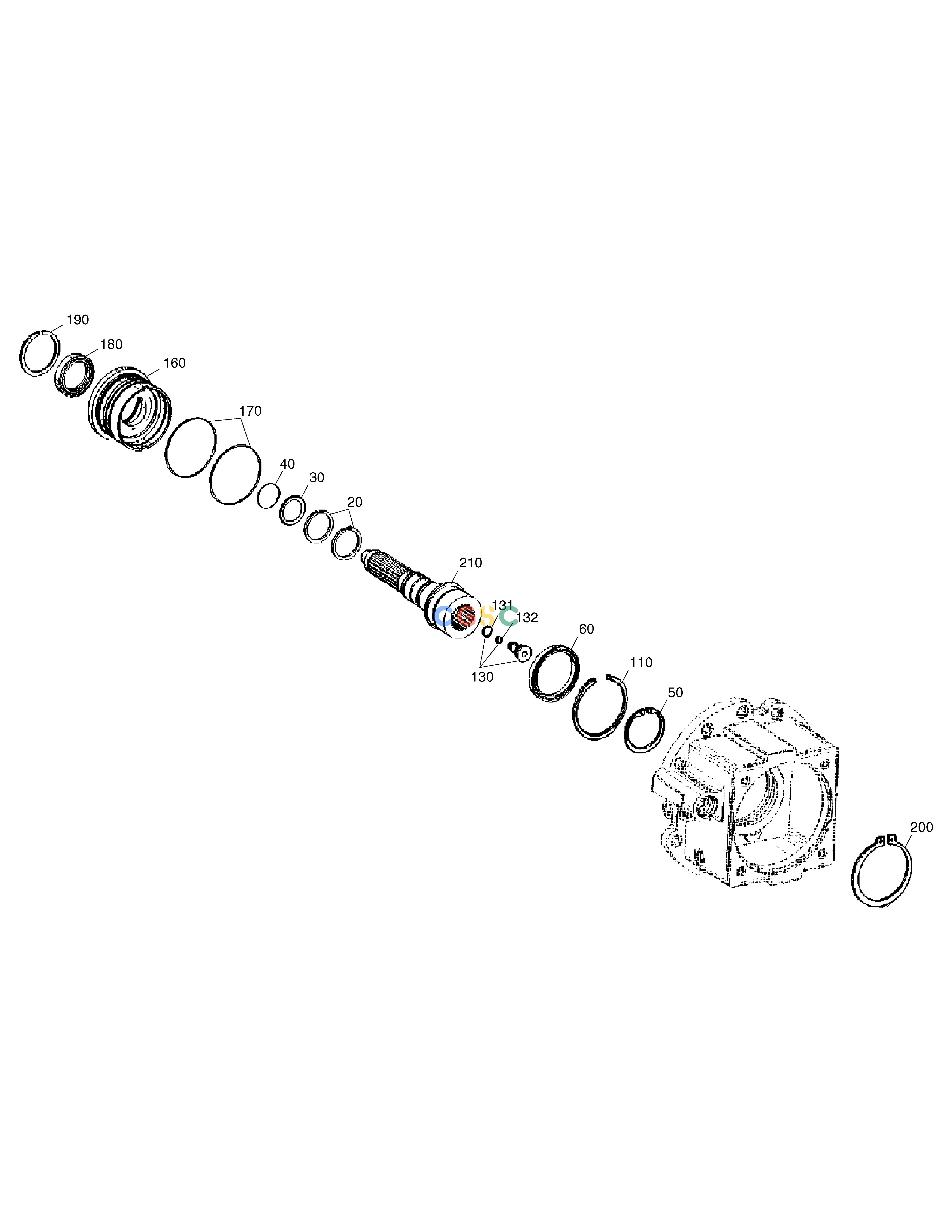 斗山零件查询INPUT SHAFT-TRANSMISSION SOLAR 160W-V Doosan parts catalog online
