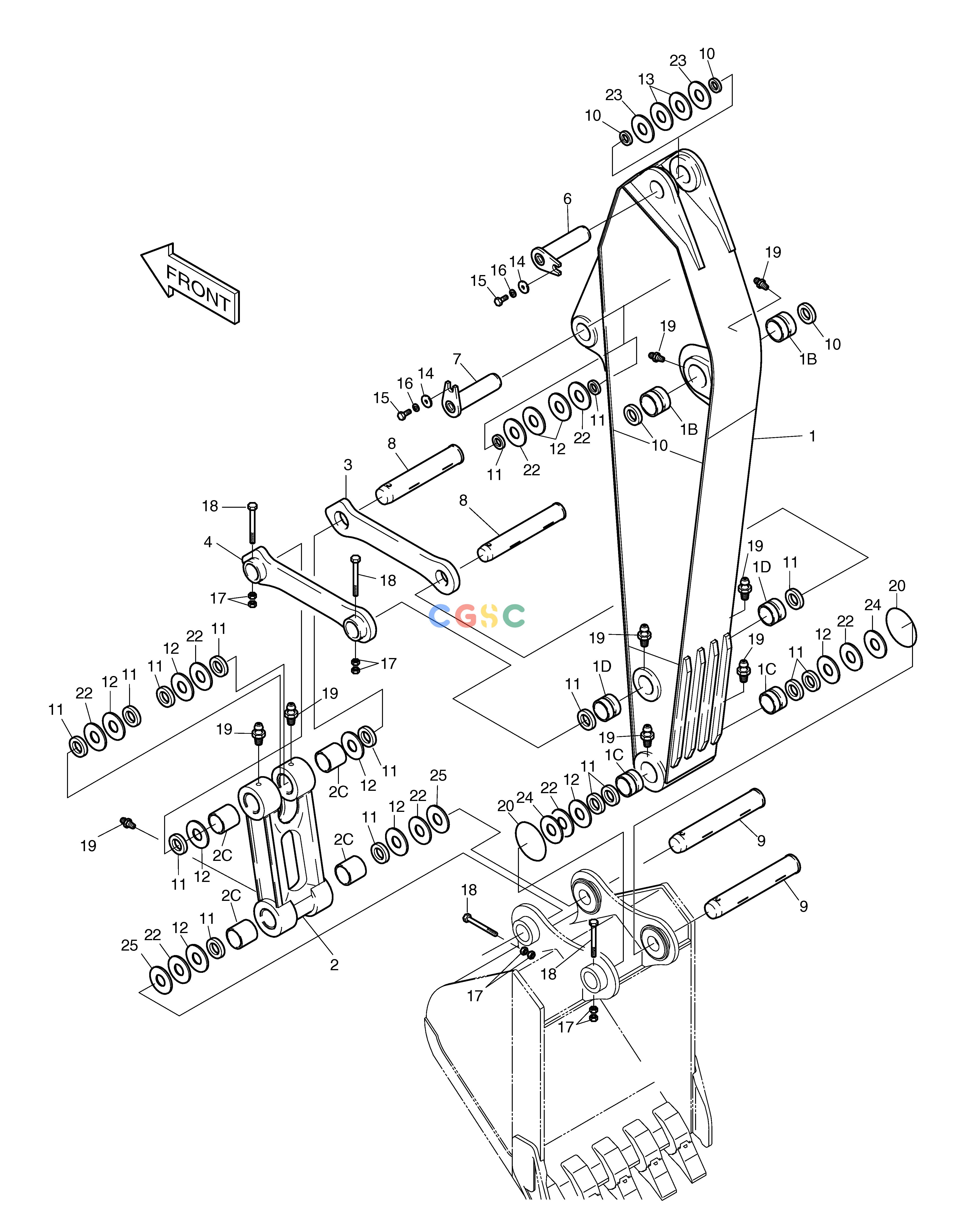 斗山零件查询ARM-2.25m SOLAR 160W-V Doosan parts catalog online
