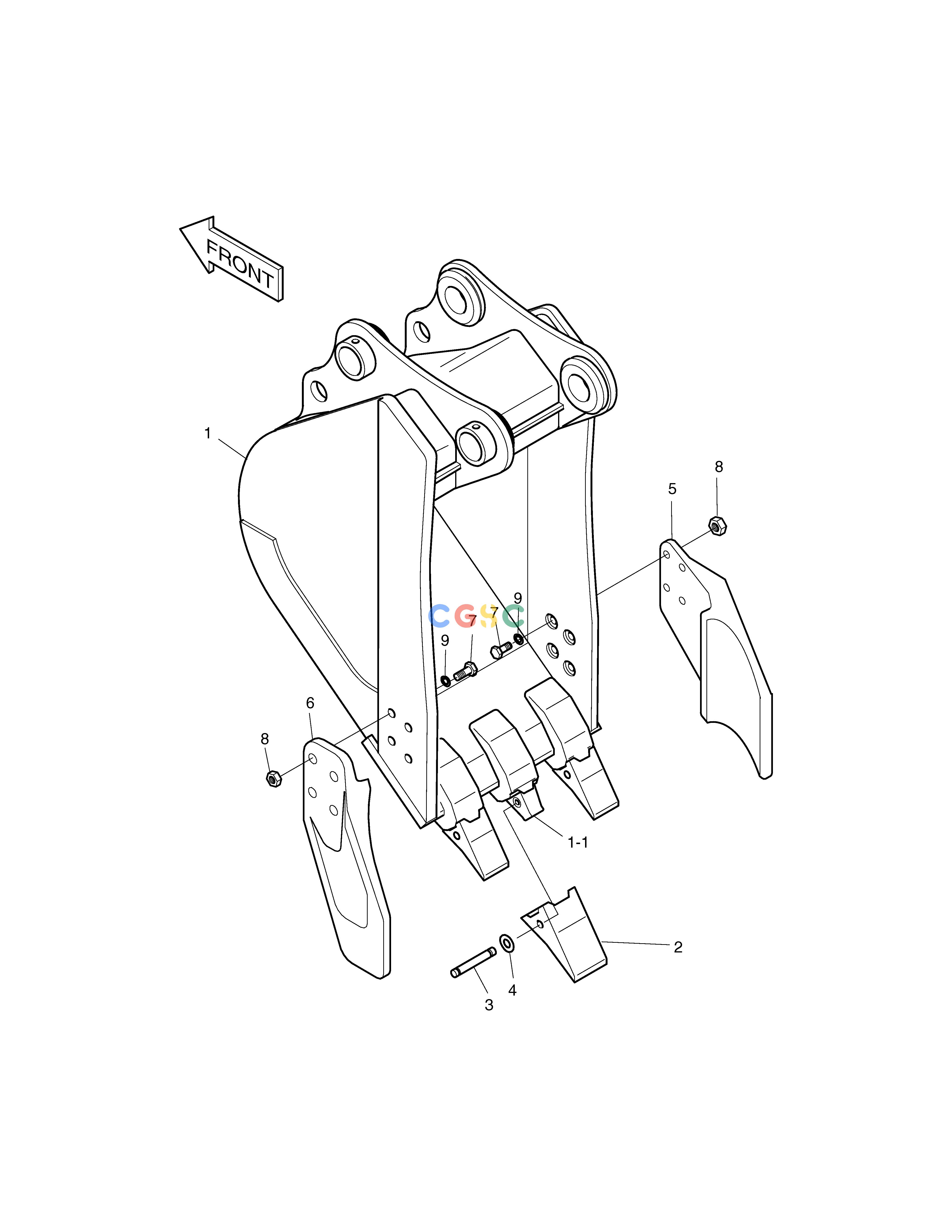 斗山零件查询BUCKET-0.25㎥ SOLAR 160W-V Doosan parts catalog online