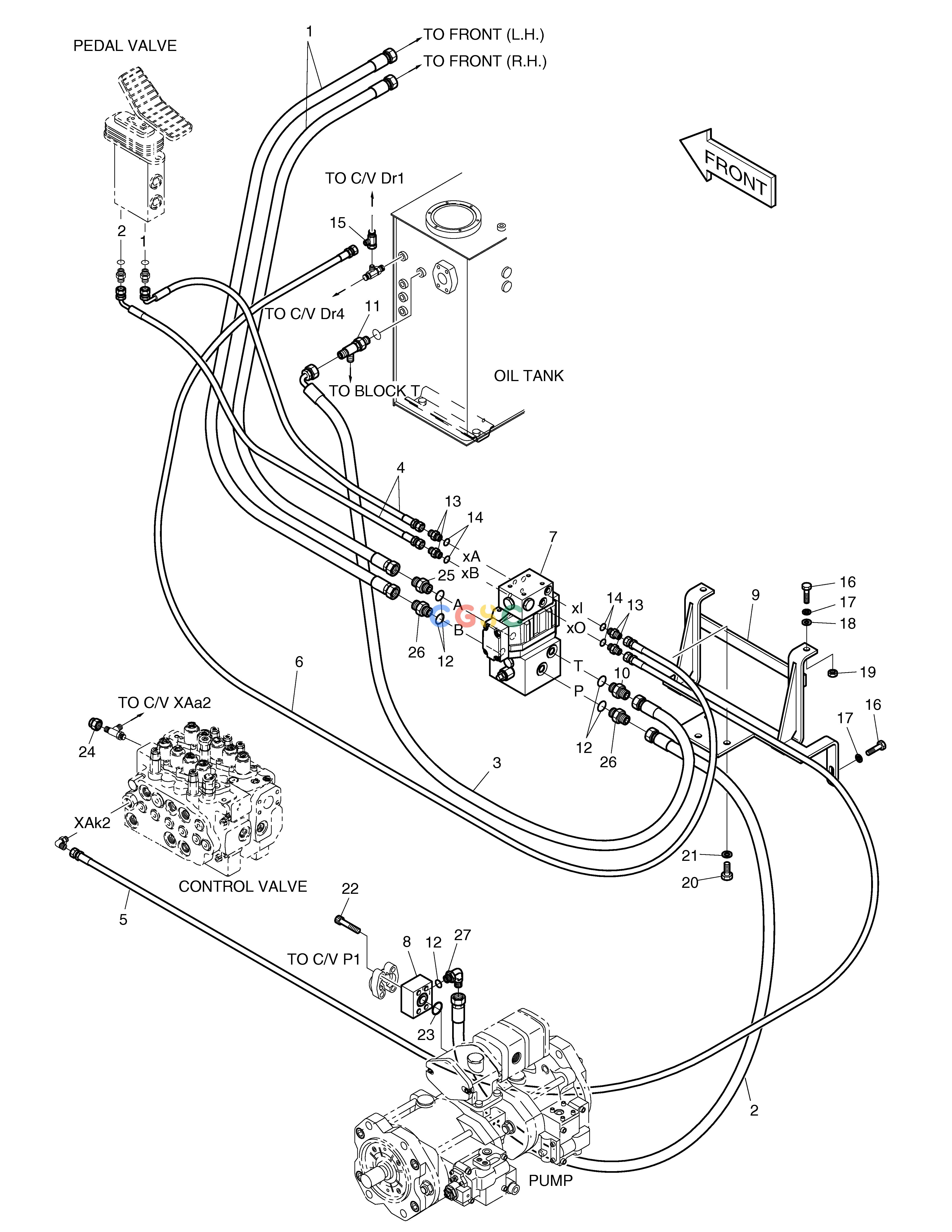斗山零件查询MAIN PIPING-ROTATING & TILTING SOLAR 160W-V Doosan parts catalog online