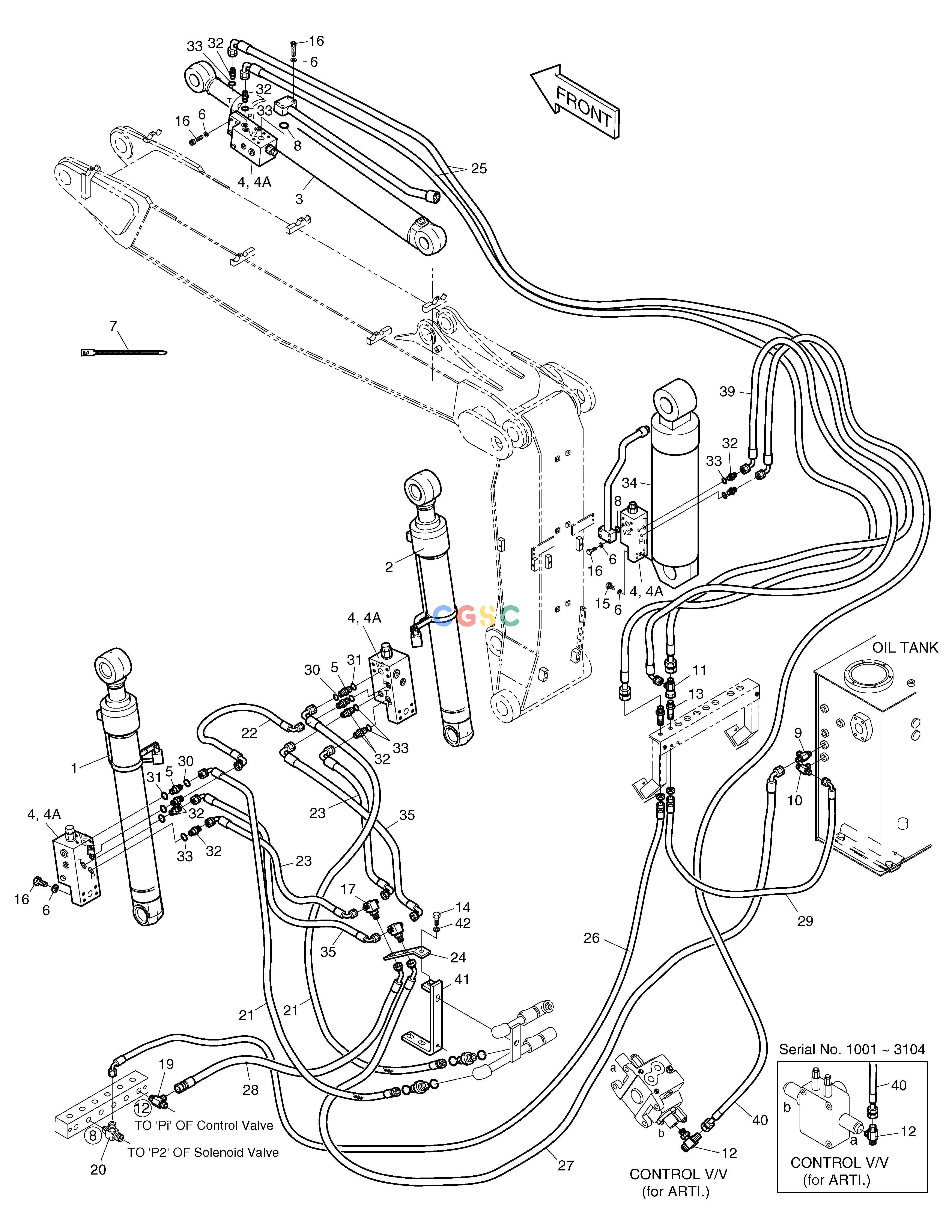 斗山零件查询LOCK VALVE PIPING-ARTI.BOOM SOLAR 160W-V Doosan parts catalog online