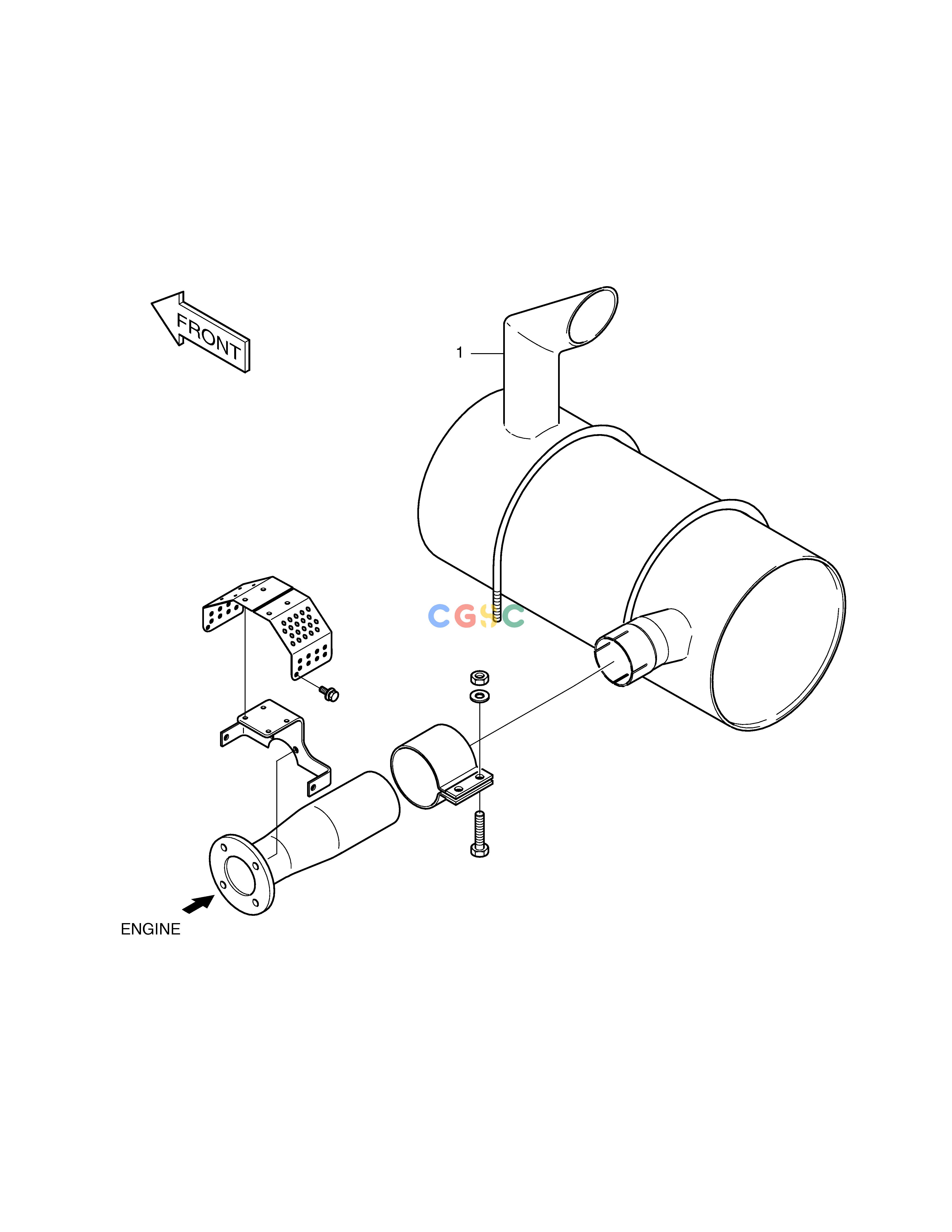 斗山零件查询CATALYSIS MUFFLER SOLAR 160W-V Doosan parts catalog online