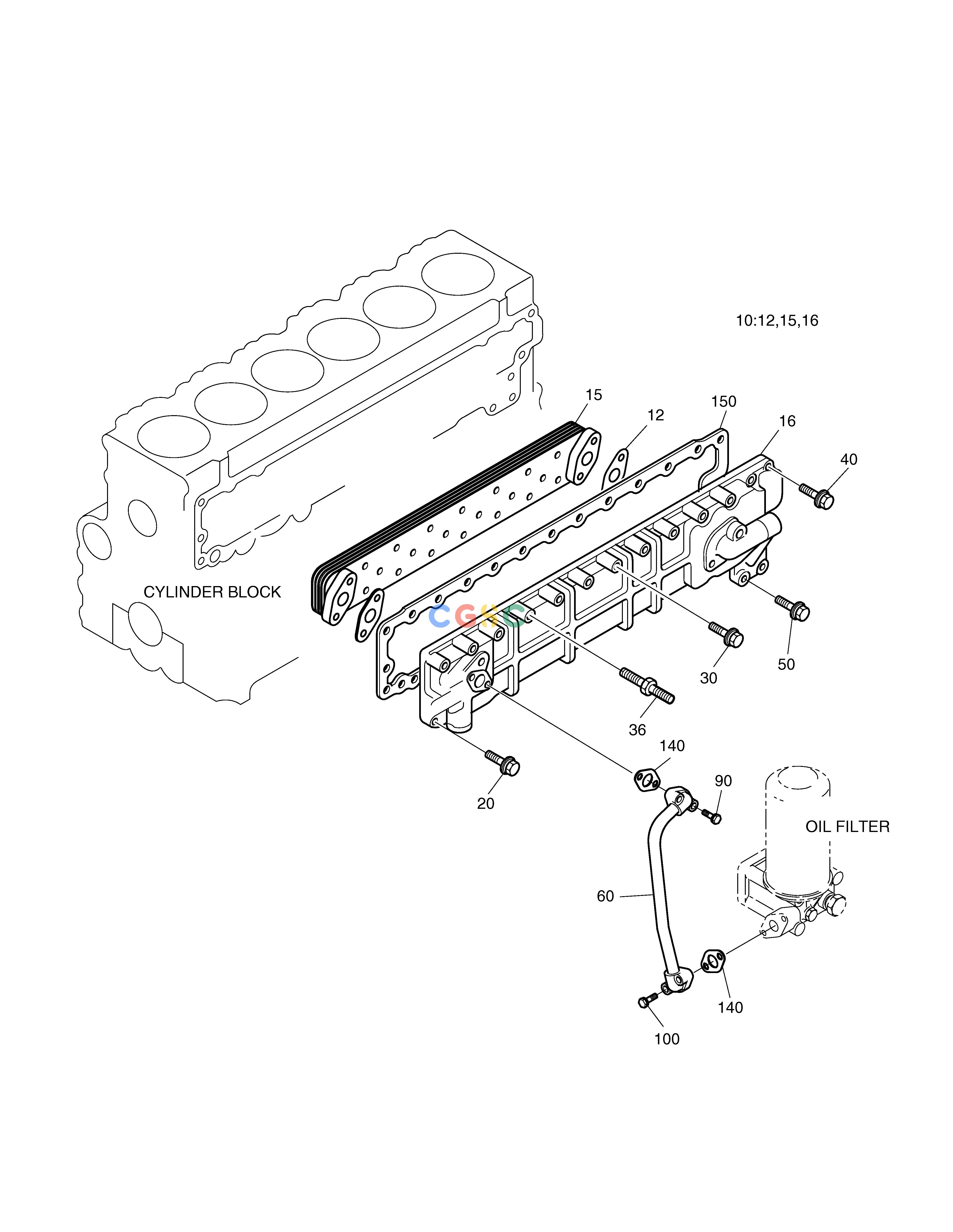 斗山零件查询OIL COOLER MEGA 200-V (S/N 3001~) Doosan parts catalog online