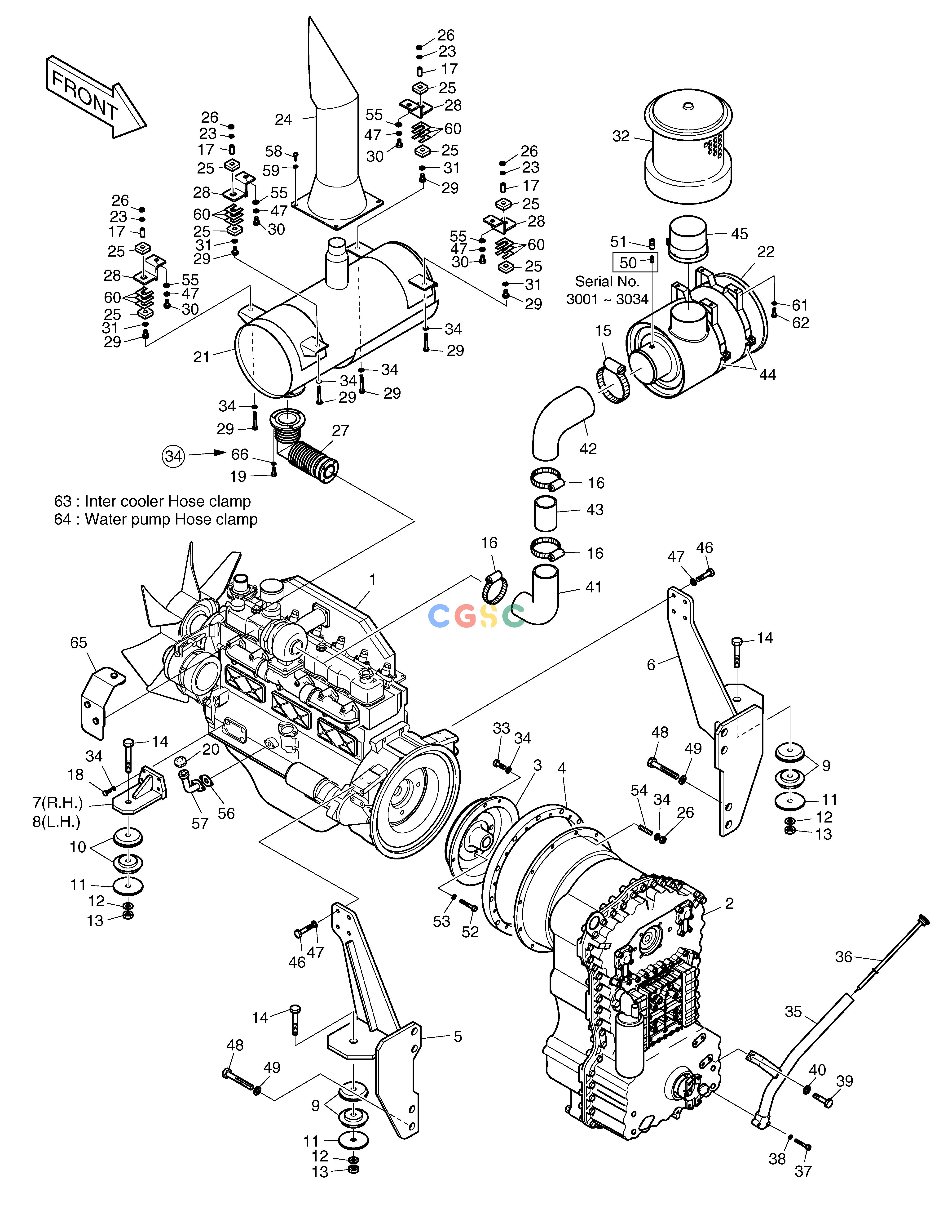 斗山零件查询ENGINE MOUNTING MEGA 200-V (S/N 3001~) Doosan parts catalog online