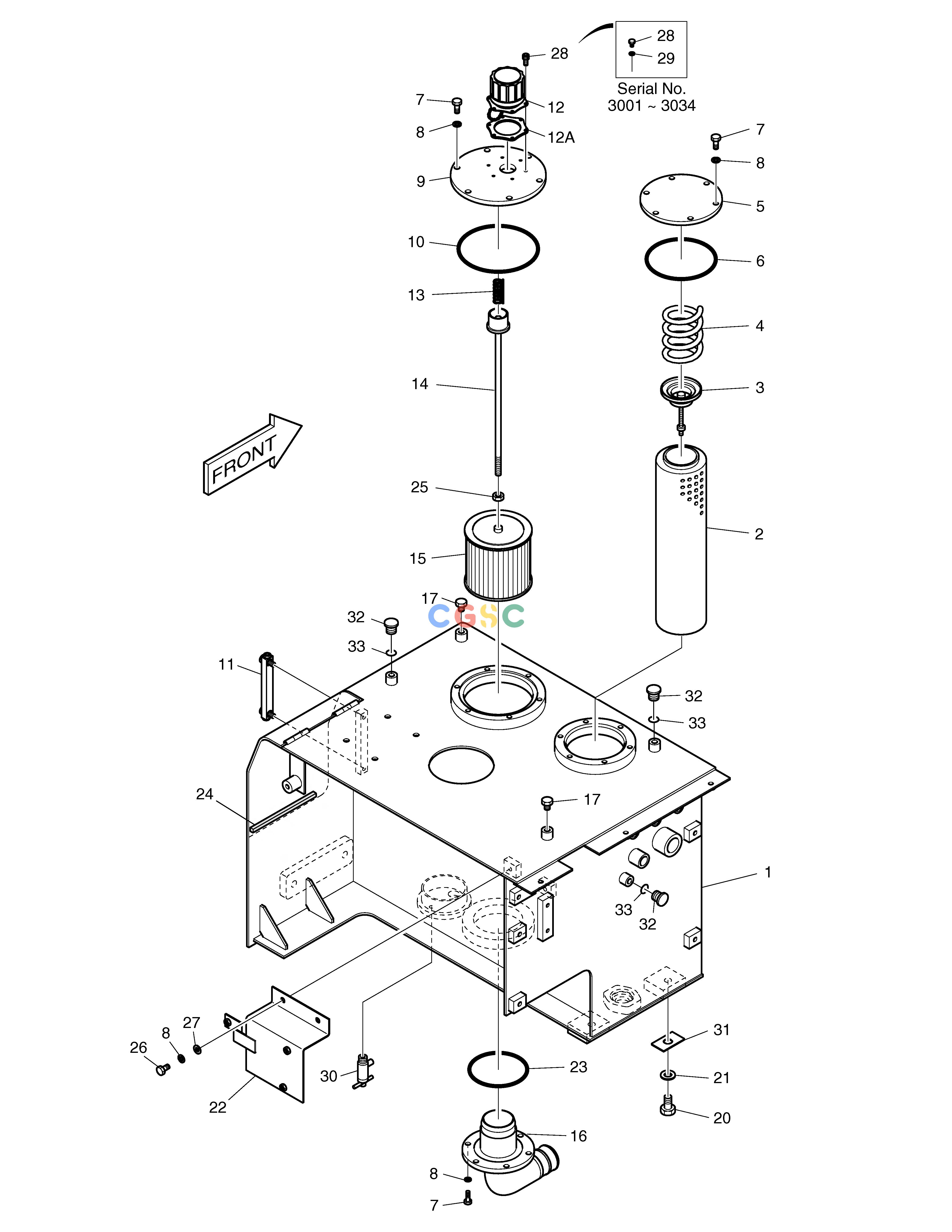 斗山零件查询OIL TANK MEGA 200-V (S/N 3001~) Doosan parts catalog online