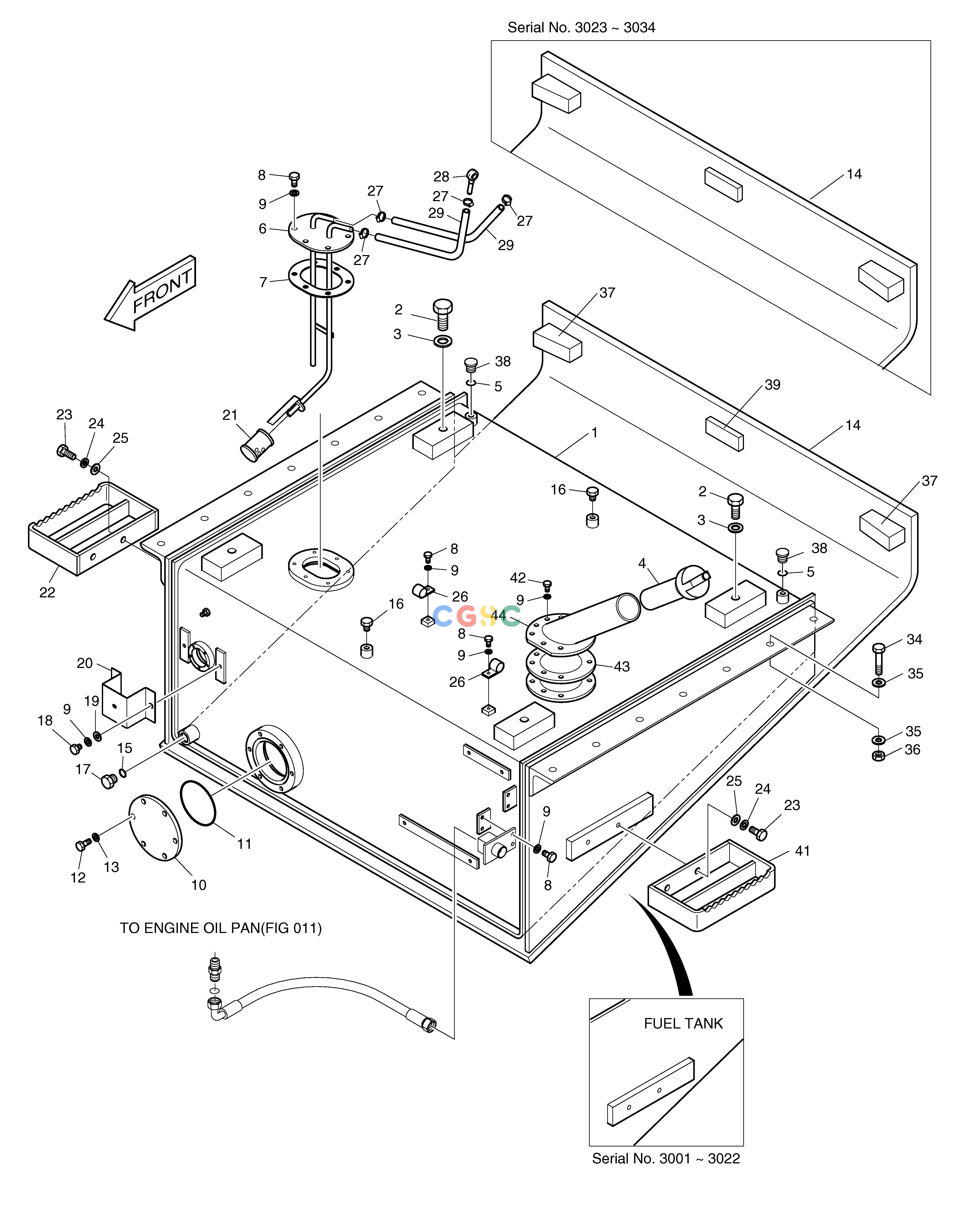 斗山零件查询FUEL TANK MEGA 200-V (S/N 3001~) Doosan parts catalog online