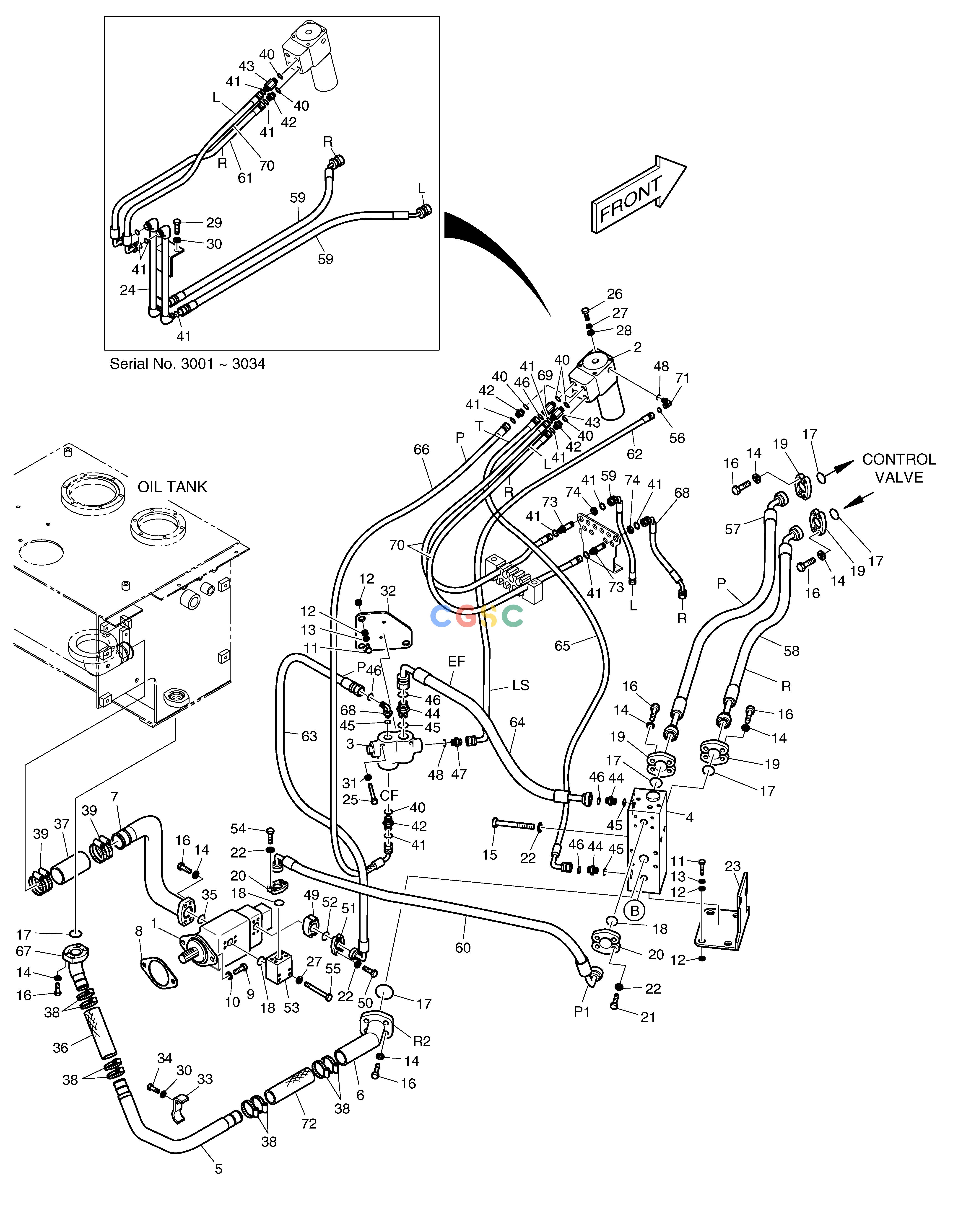 斗山零件查询MAIN PIPING MEGA 200-V (S/N 3001~) Doosan parts catalog online