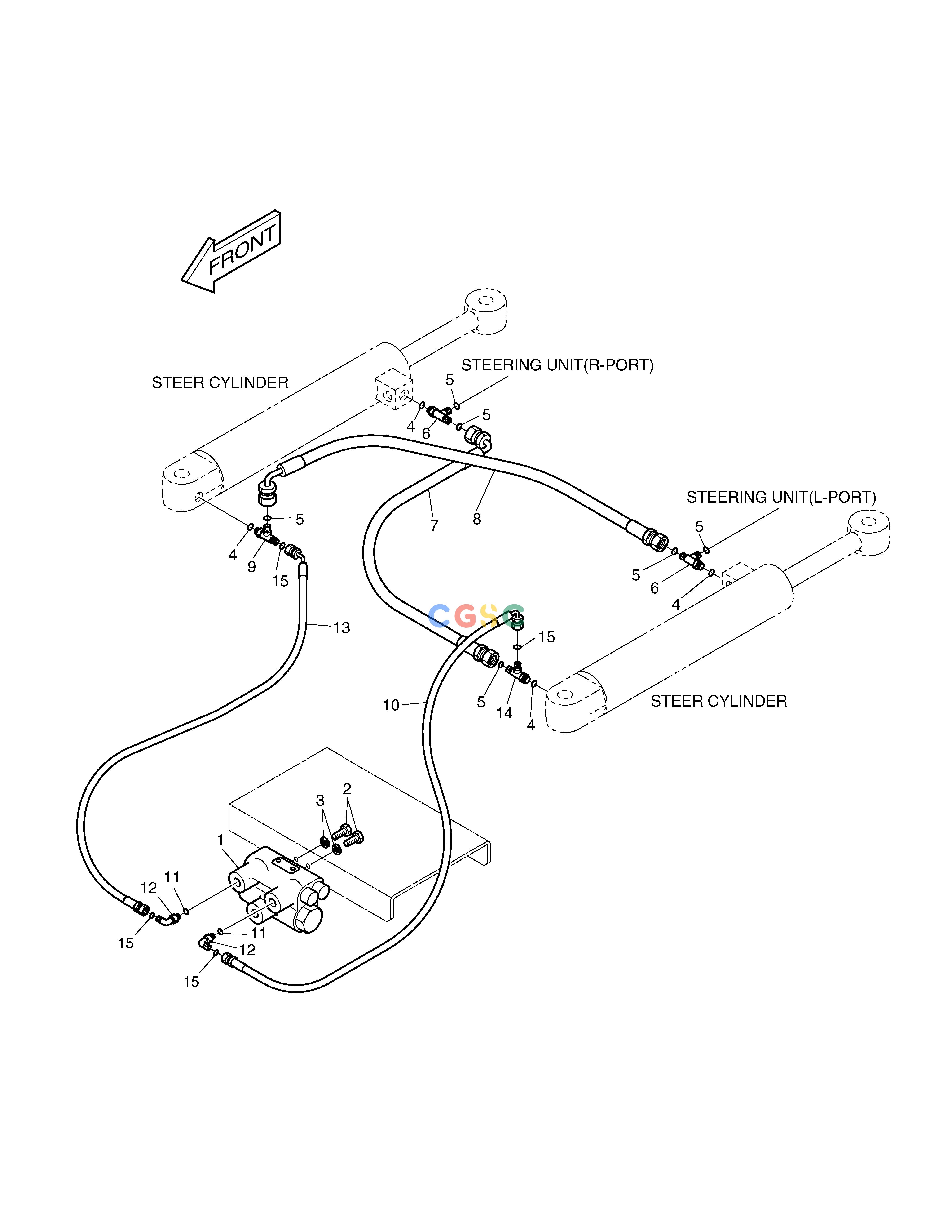 斗山零件查询STEER PIPING MEGA 200-V (S/N 3001~) Doosan parts catalog online