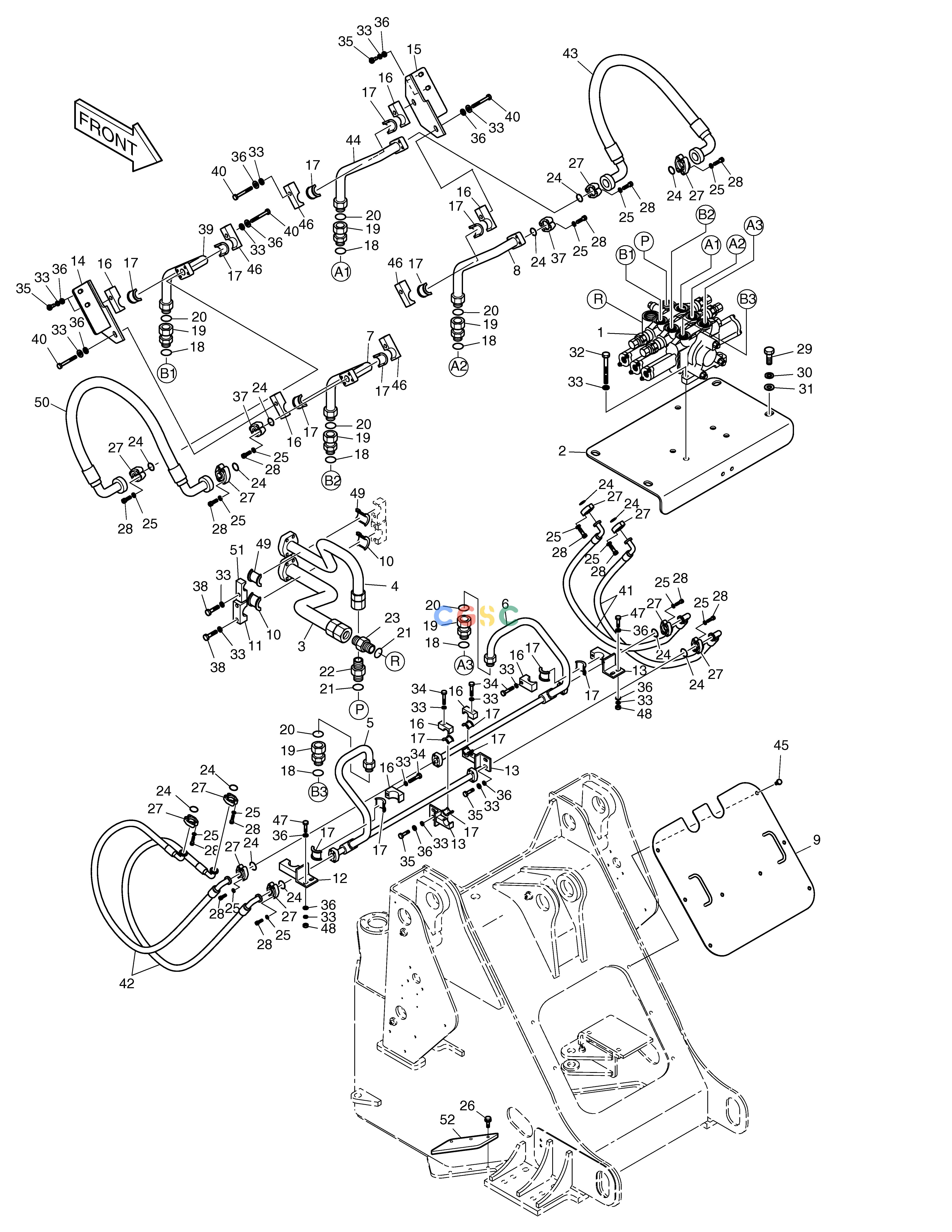 斗山零件查询CONTROL VALVE PIPING MEGA 200-V (S/N 3001~) Doosan parts catalog online