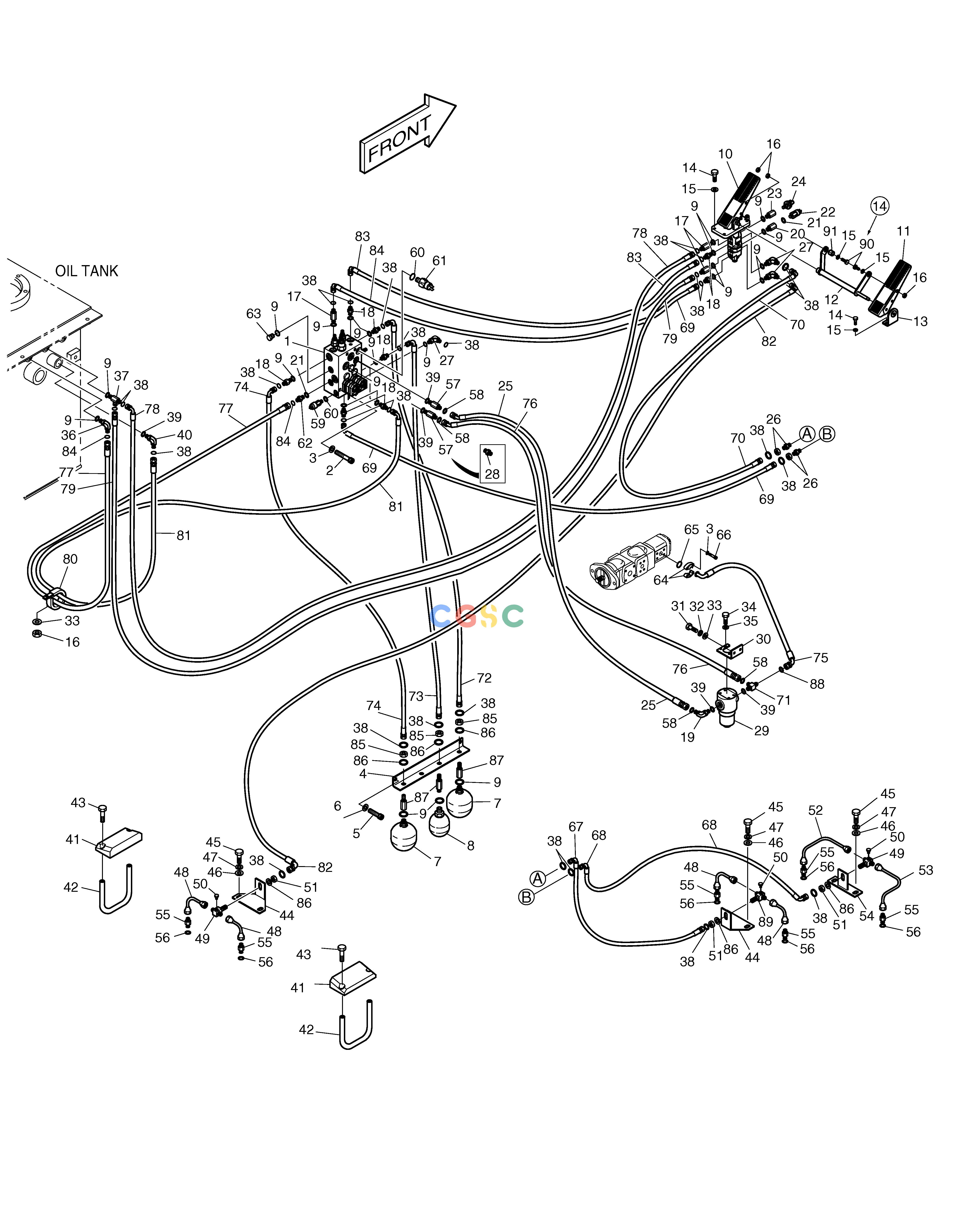 斗山零件查询BRAKE PIPING MEGA 200-V (S/N 3001~) Doosan parts catalog online