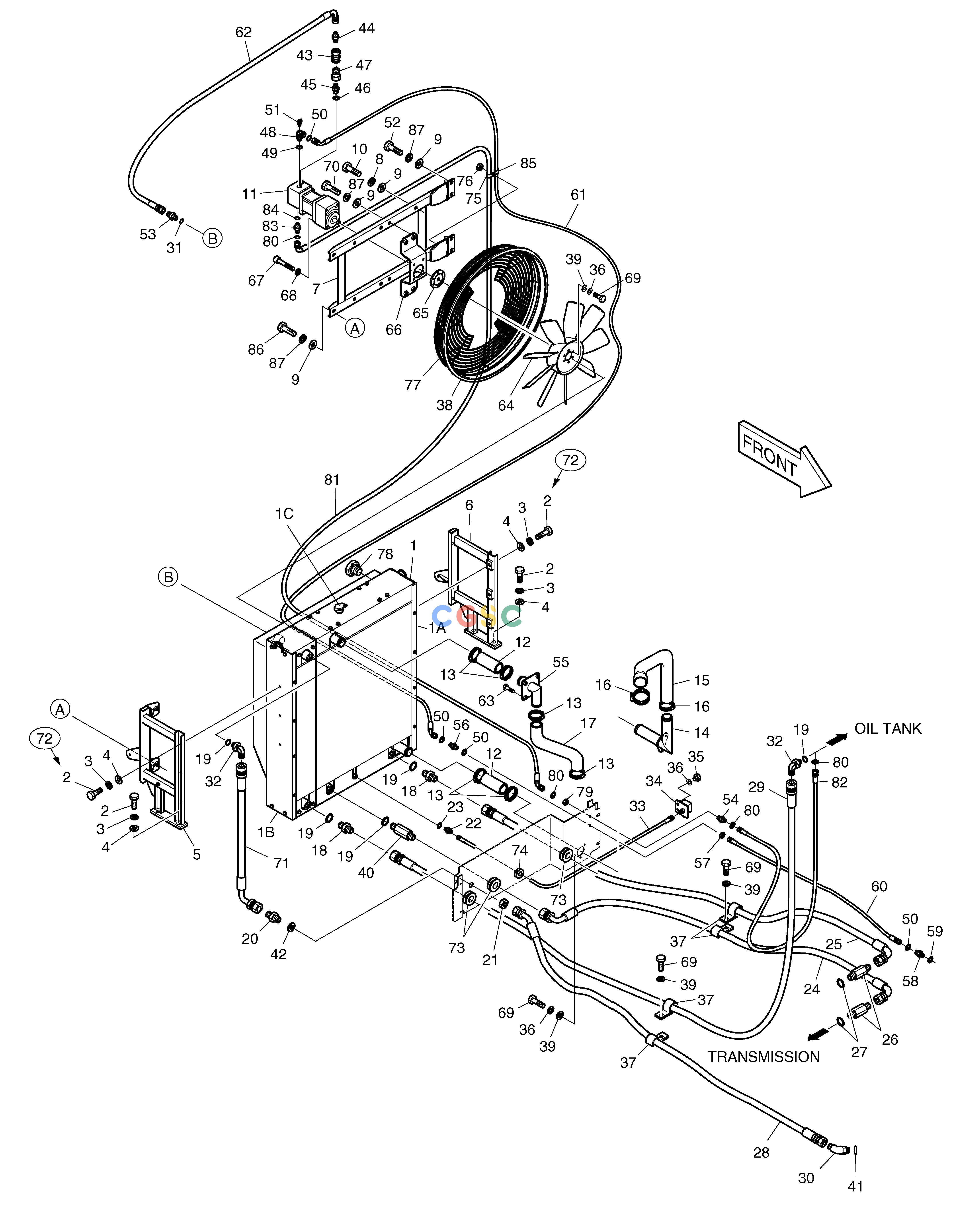 斗山零件查询COOLING PIPING MEGA 200-V (S/N 3001~) Doosan parts catalog online