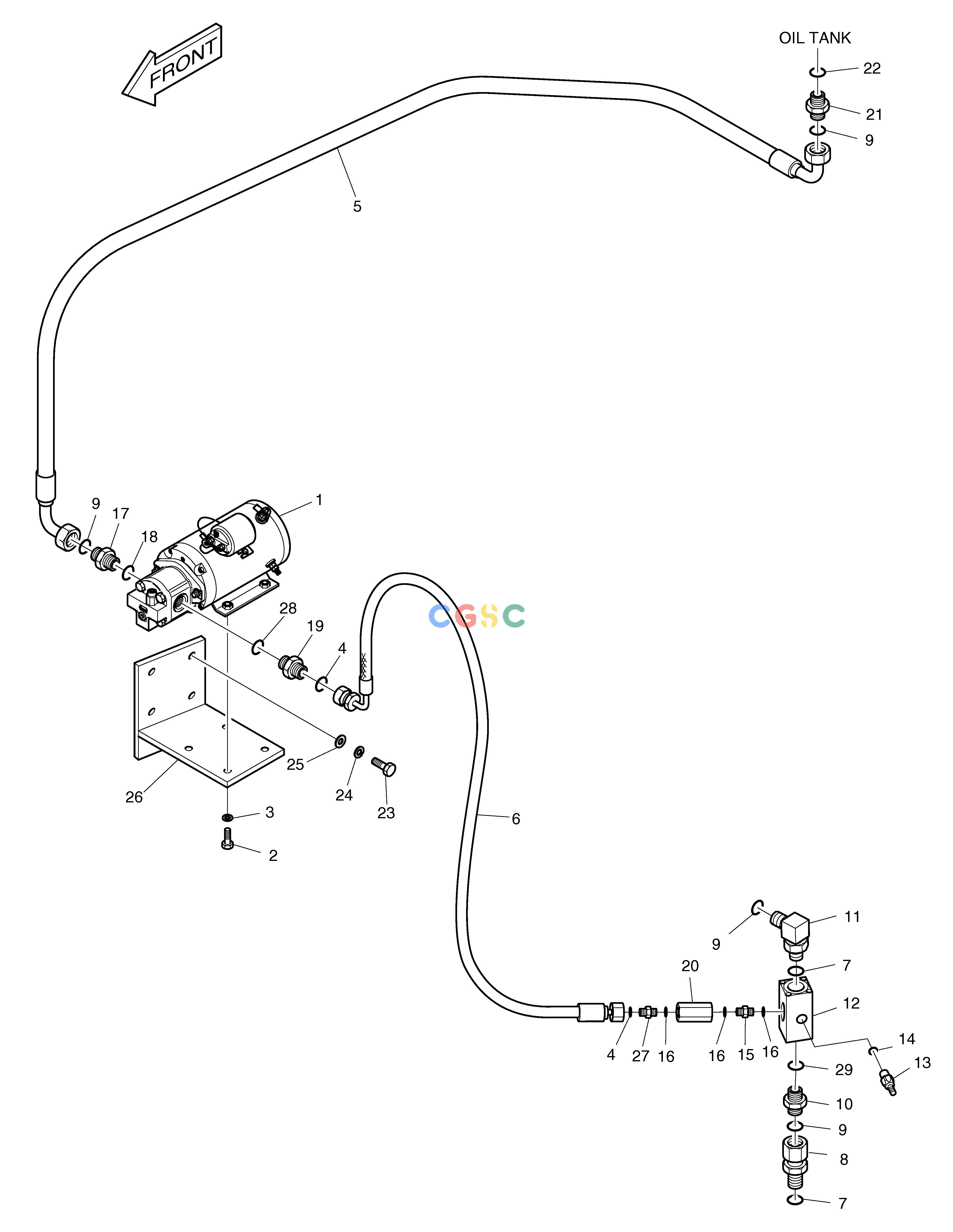 斗山零件查询EMERGENCY STEER PIPING MEGA 200-V (S/N 3001~) Doosan parts catalog online