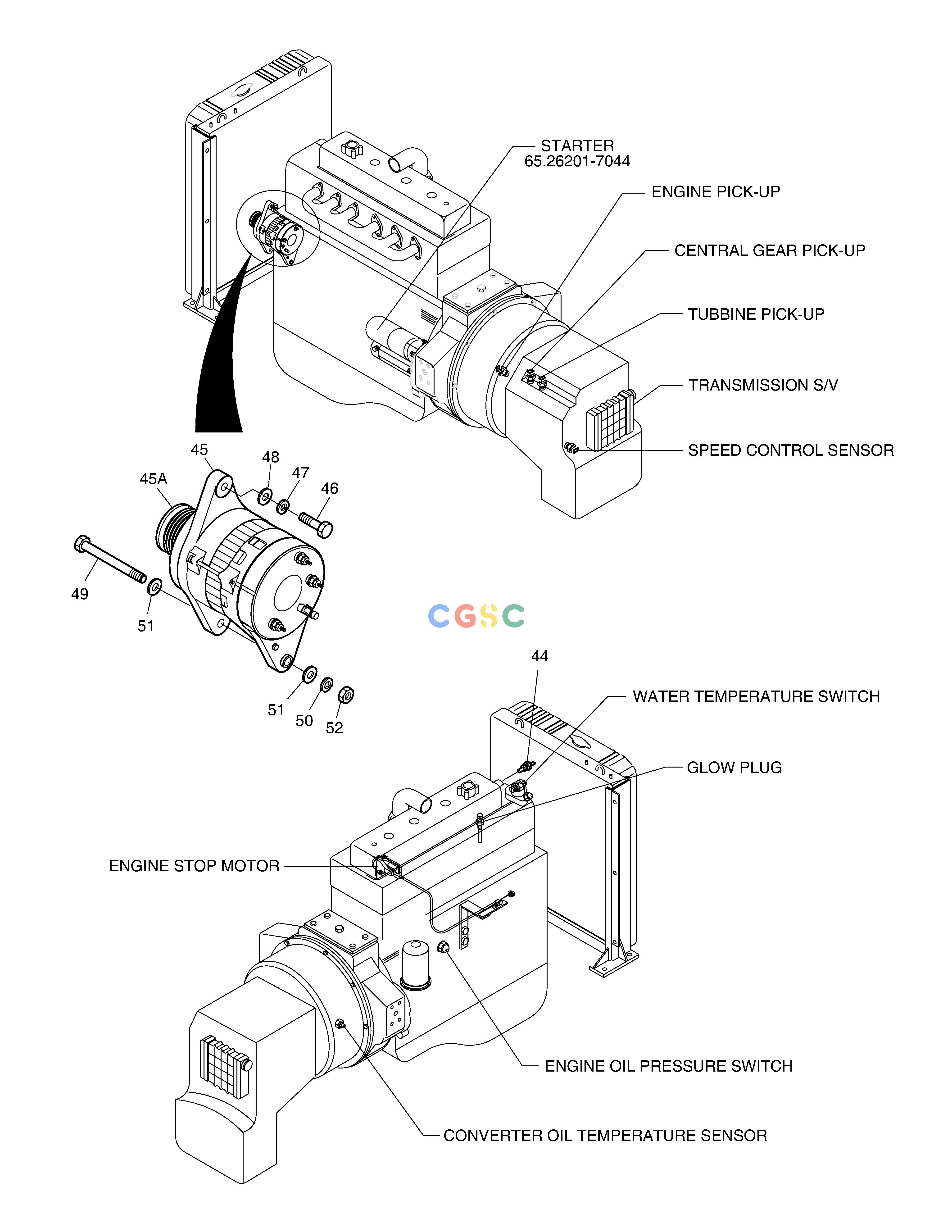 斗山零件查询ELECTRIC PARTS(5)-ENGINE MEGA 200-V (S/N 3001~) Doosan parts catalog online